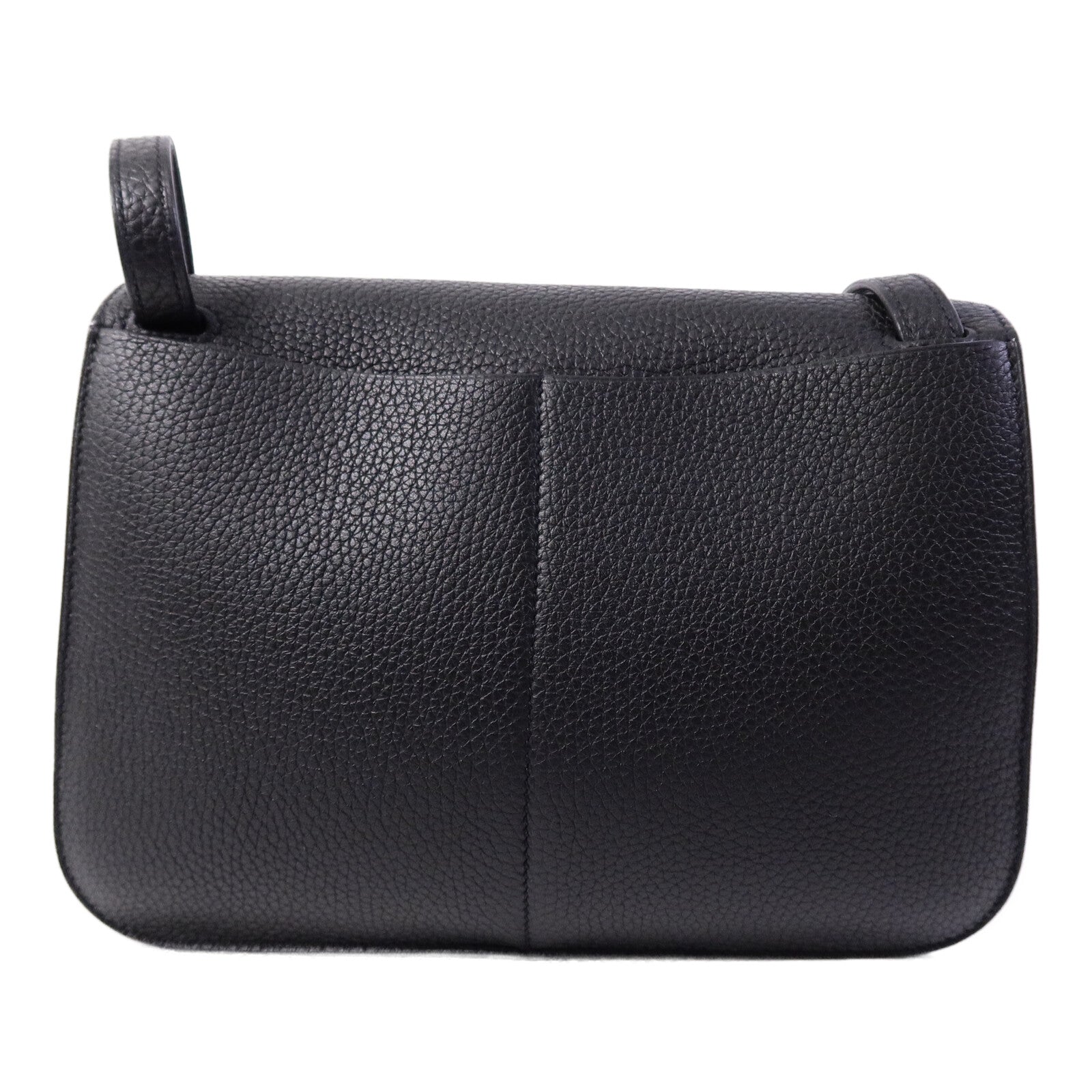 HERMES Clemence皮革Halzan 25手挽肩背兩用袋Noir