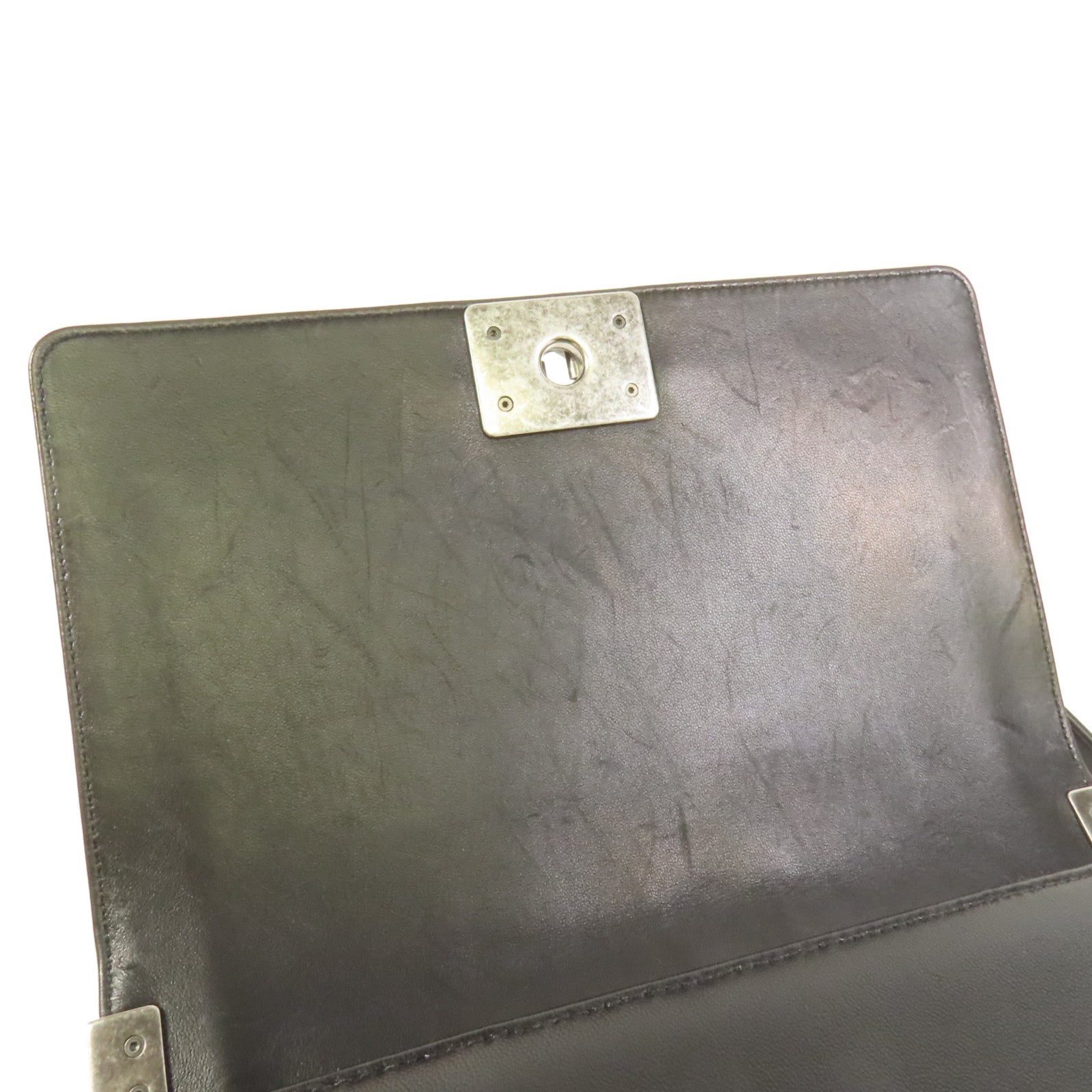 CHANEL 牛皮皮革Boy 25鏈帶肩背袋