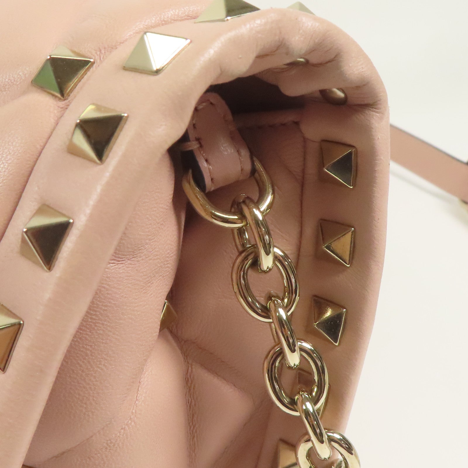 Valentino 羊皮皮革Shoulder Bag金扣肩背袋