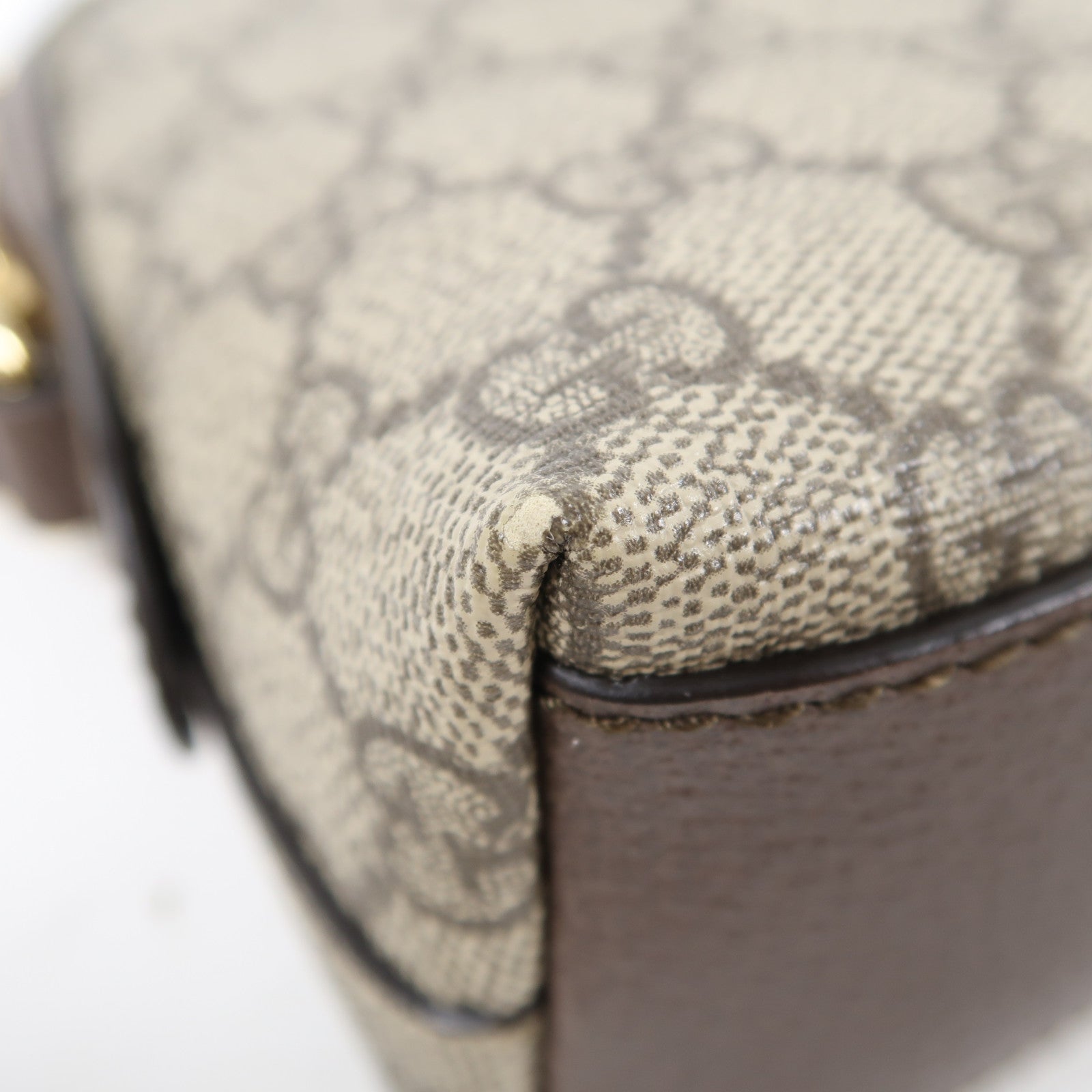 GUCCI 塗層帆布Ophidia GG金扣肩背袋啡色