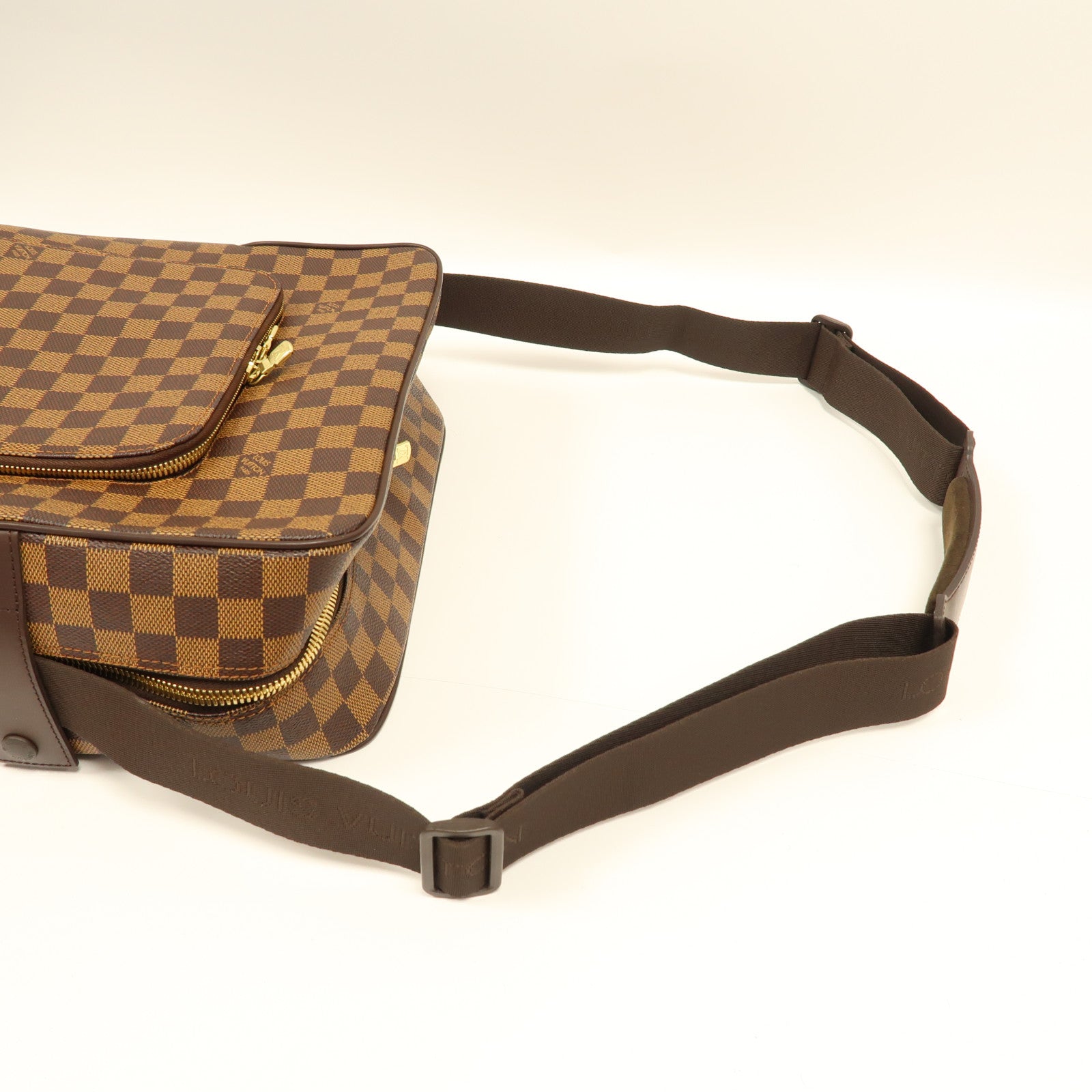 LOUIS VUITTON 【激減優惠】Damier Ebene Oraf GM金扣肩背袋啡色