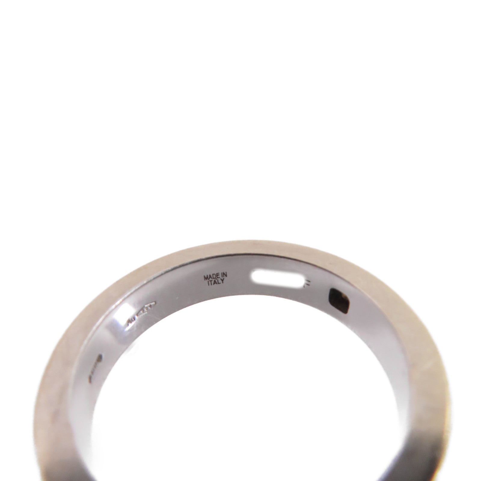 BVLGARI 18K白金/鑽石Double Logo 1p Diamond Ring戒指US#7.25