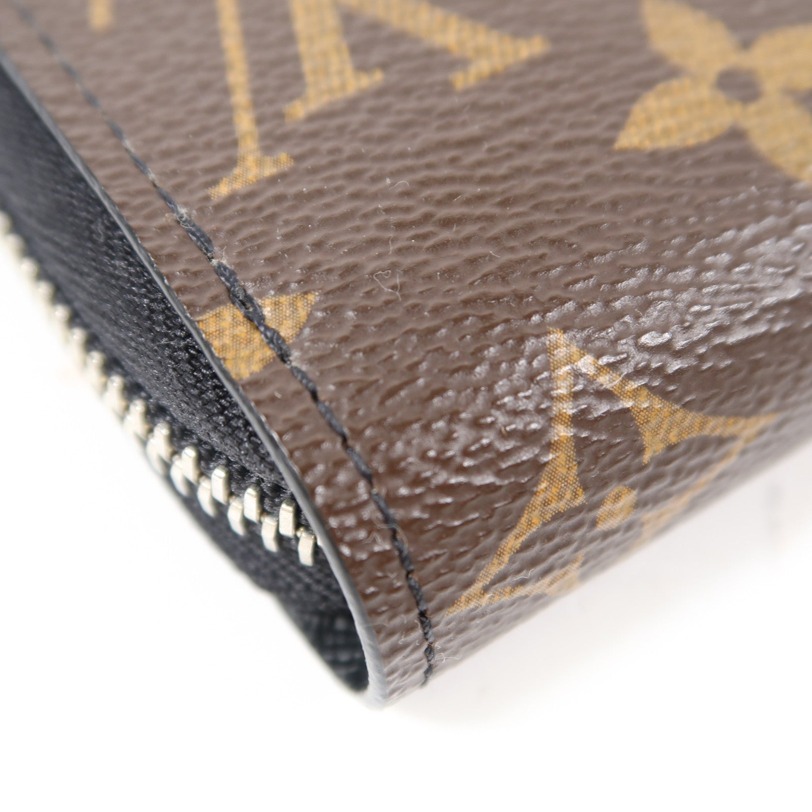 LOUIS VUITTON Monogram Zippy Dragonne銀扣長錢包啡色