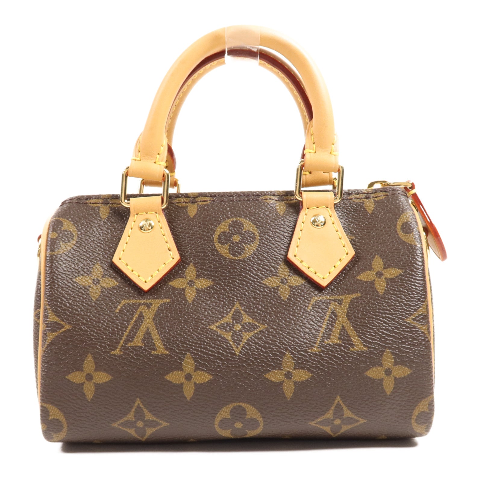 LOUIS VUITTON Monogram Vivienne Nano Speedy金扣手挽肩背兩用袋