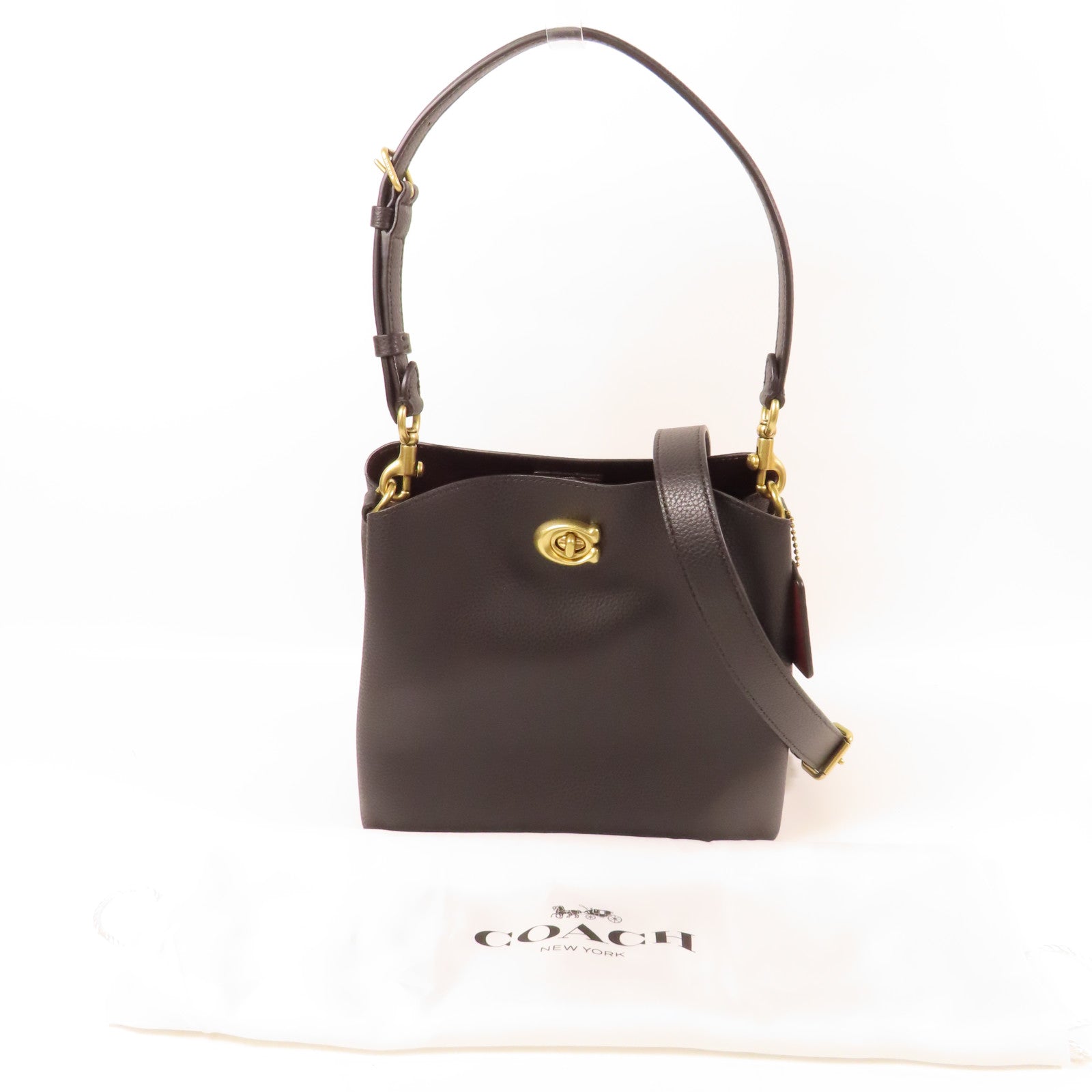 COACH 牛皮皮革Willow Bucket金扣手挽肩背兩用袋