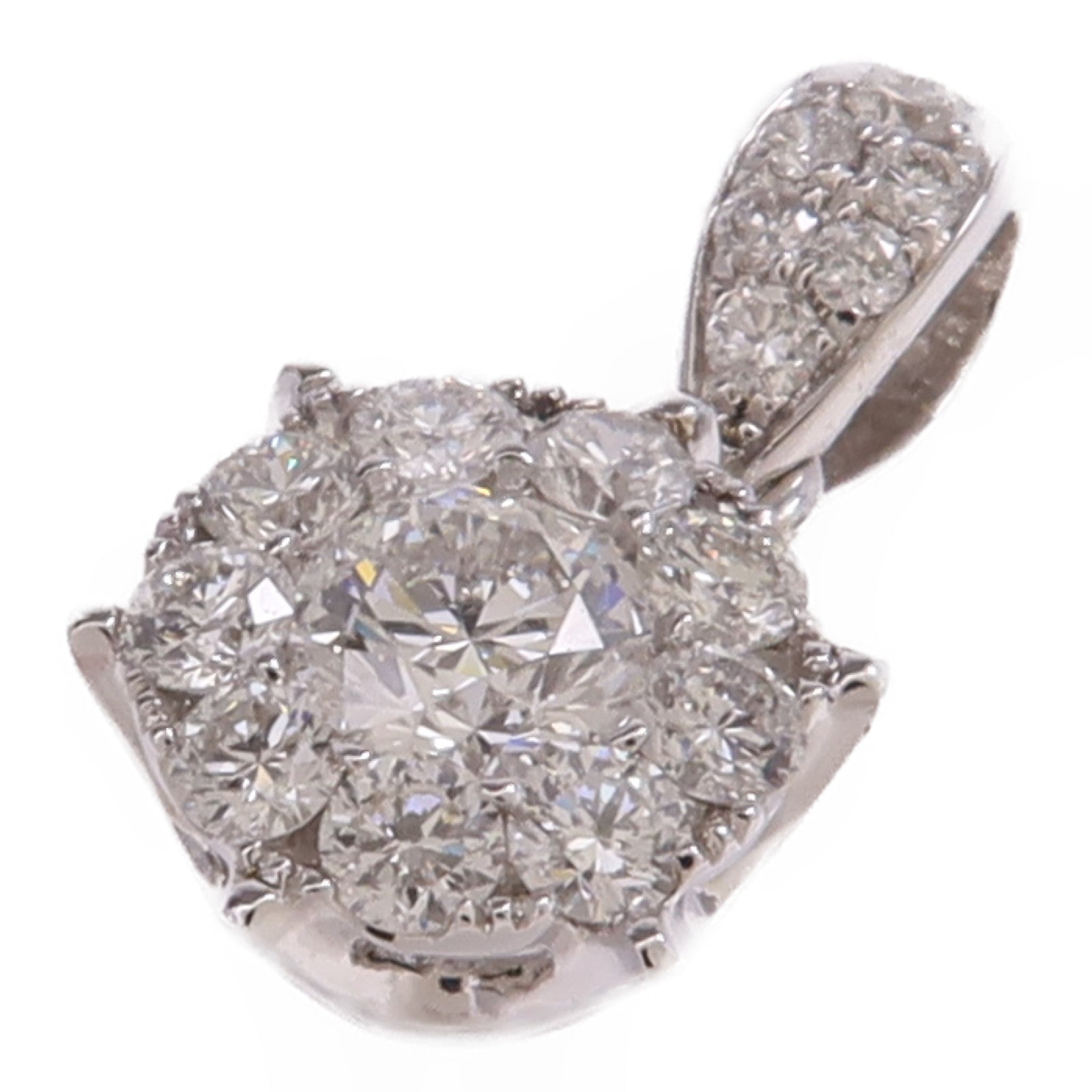 JEWELRY 18K白金Diamond Pendant Top鑽石吊墜