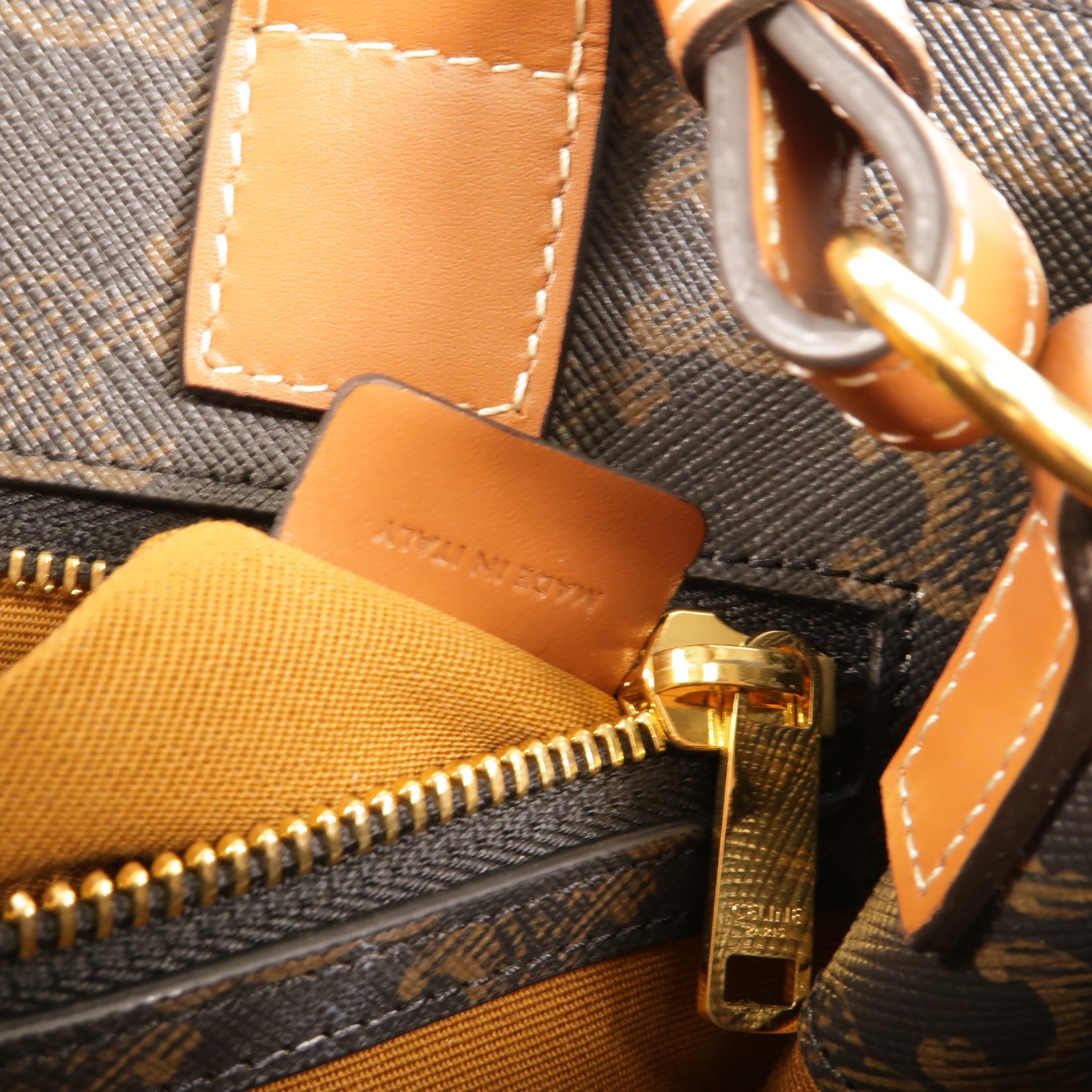 CELINE 塗層帆布Triomphe Cabas Tote Bag手挽肩背兩用袋