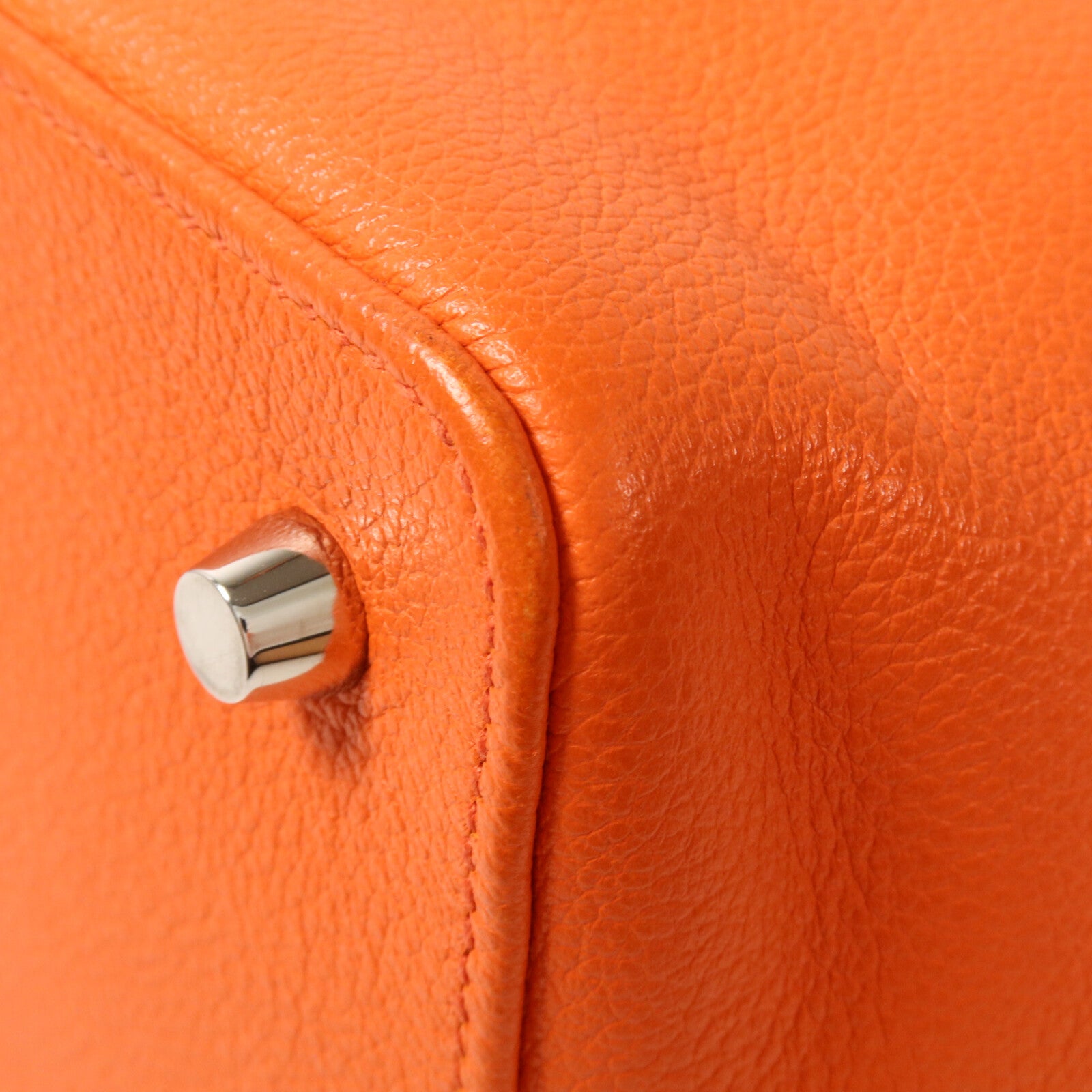 HERMES Evercolor皮革Tool Box 20手挽肩背兩用袋Orange Poppy