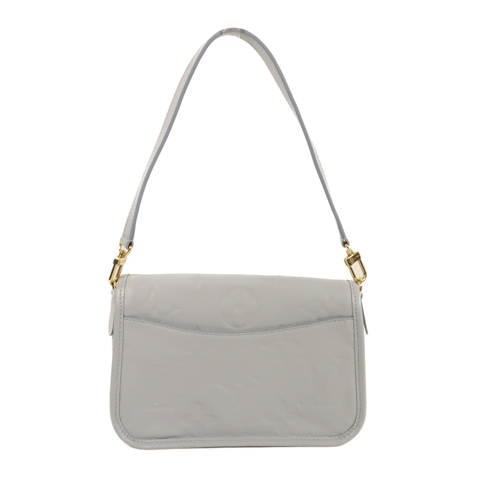 LOUIS VUITTON Monogram Empreinte Diane金扣肩背袋淺藍色
