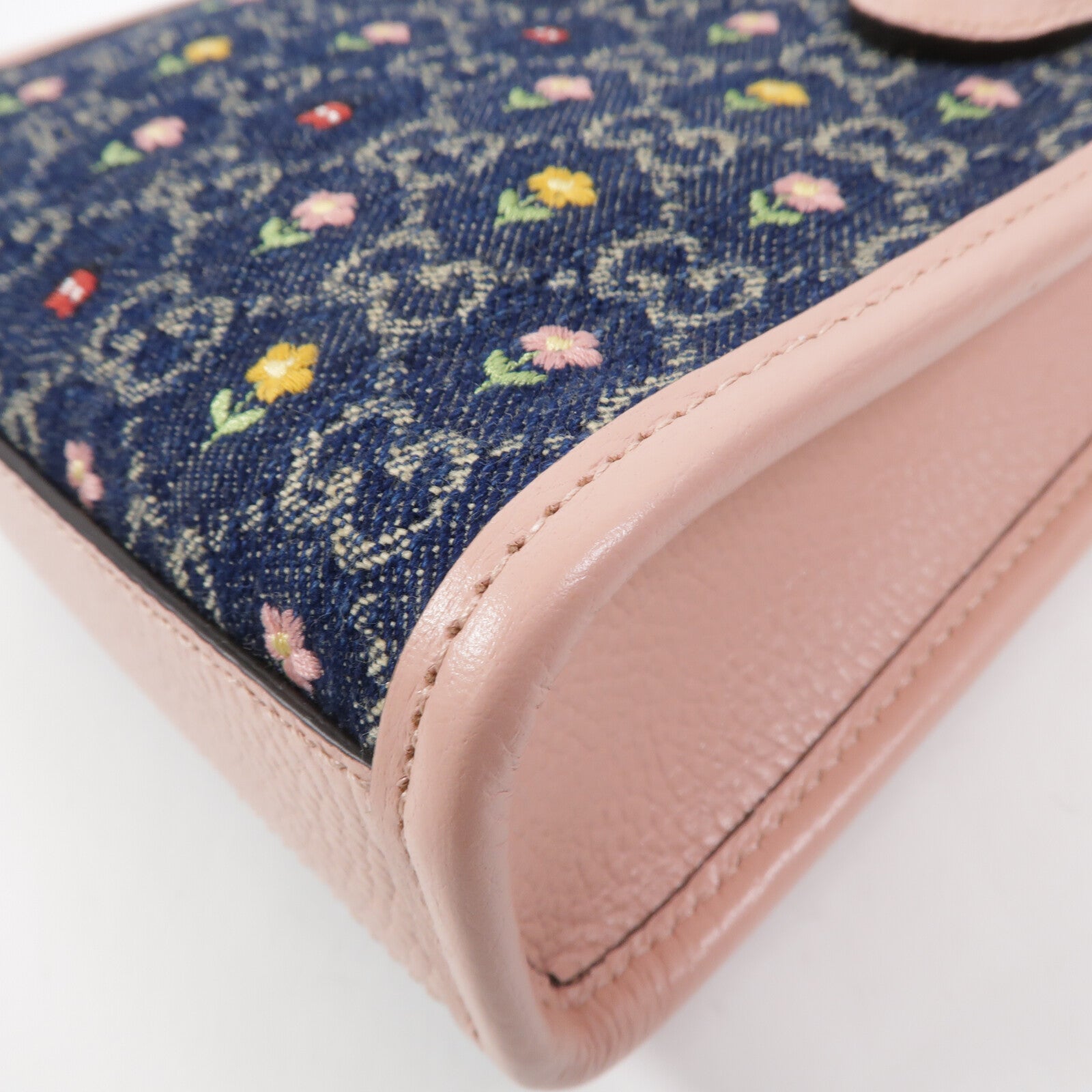GUCCI 牛仔布Interlocking G Mini Tote手挽肩背兩用袋
