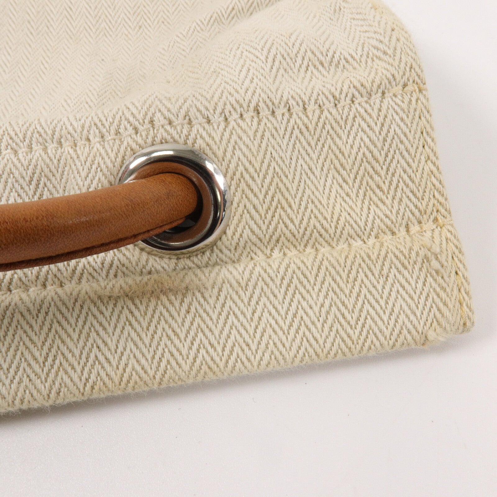 HERMES 帆布/Barenia皮革Aline手挽袋Beige