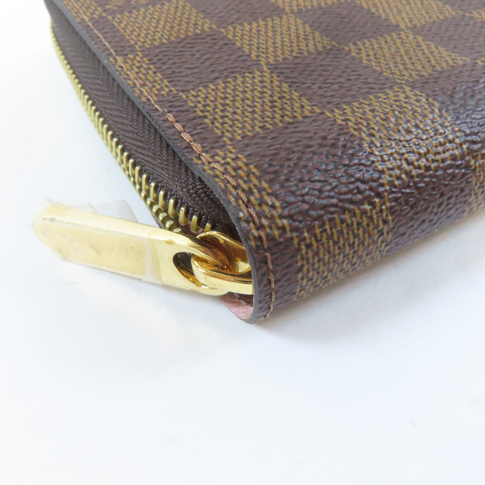 LOUIS VUITTON Damier Long Round Wallet金扣長錢包啡色