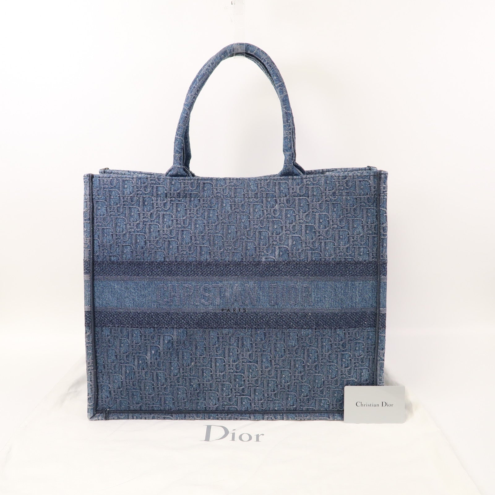 Dior 帆布Book Tote Large手挽袋藍色