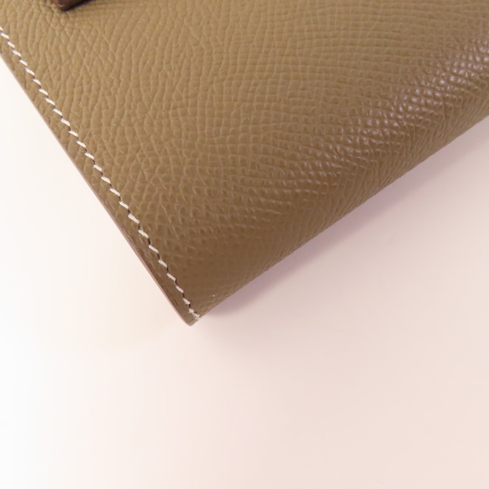 HERMES PHW Kelly To Go Shoulder Bag Epsom Leather Etoupe
