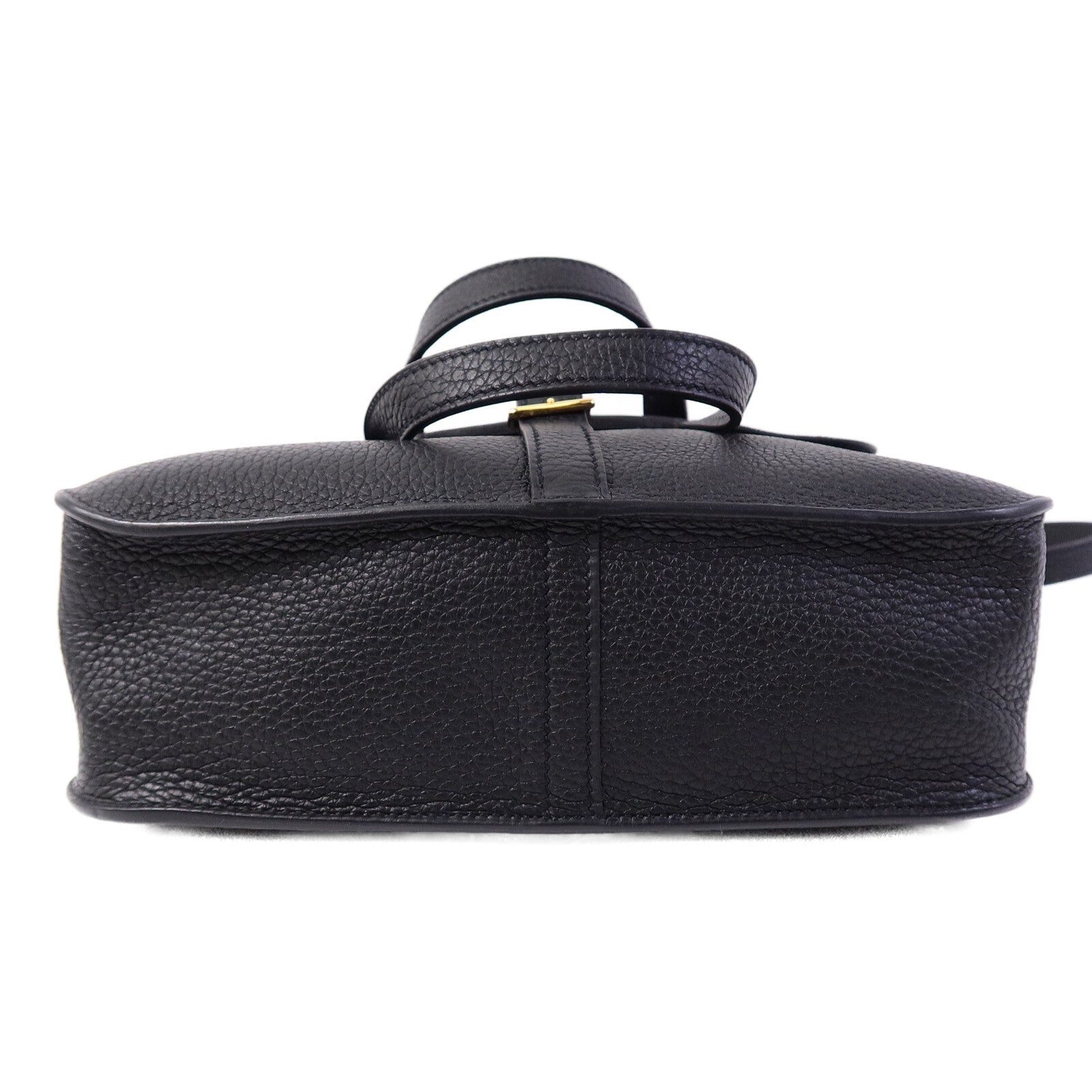 HERMES Clemence皮革Halzan 25手挽肩背兩用袋Noir