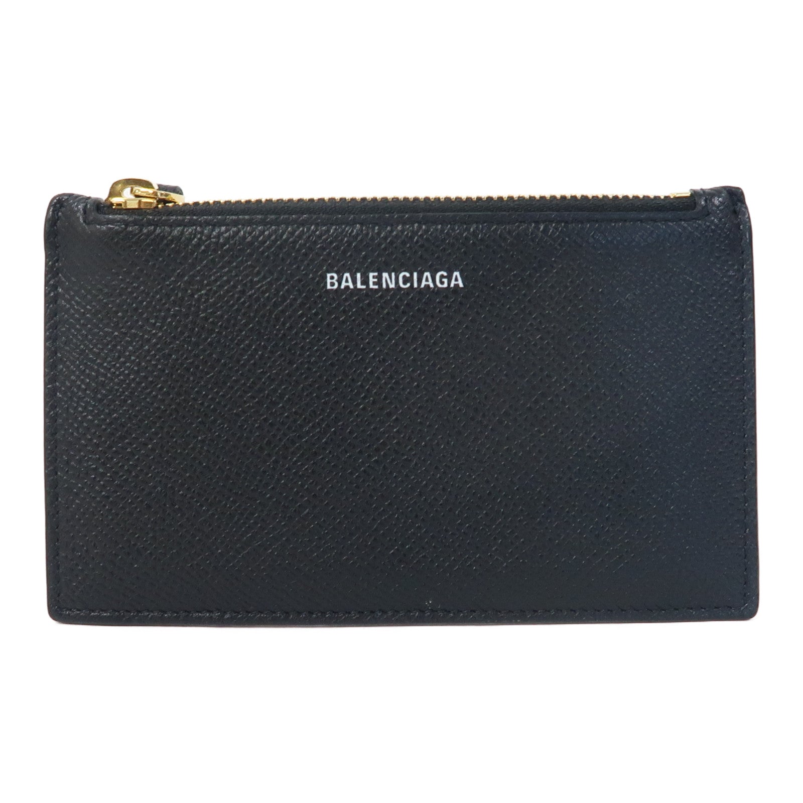 BALENCIAGA 牛皮皮革Card Case金扣卡片套黑色
