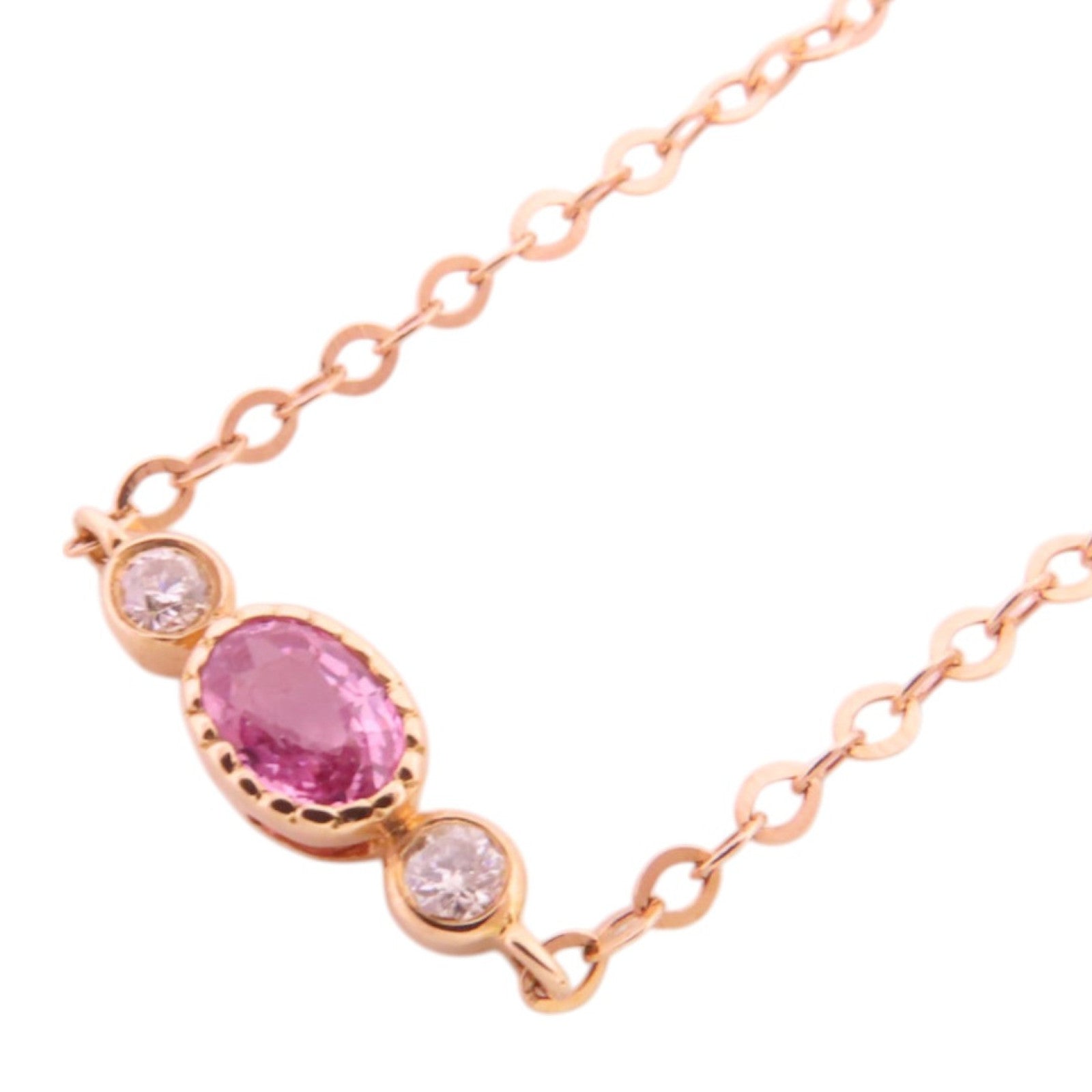 JEWELRY 18K玫瑰金/粉紅藍寶石/鑽石Pink Sapphire Diamond Bracelet手鏈