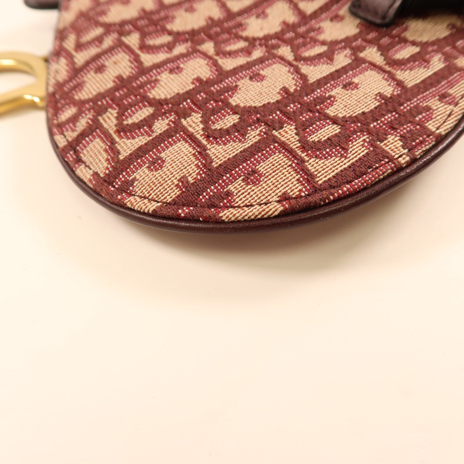 Dior 帆布Saddle Belt Bag金扣腰包紅色