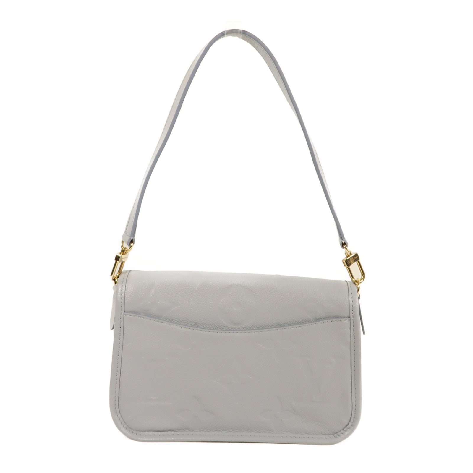 LOUIS VUITTON Monogram Empreinte Diane金扣肩背袋淺藍色