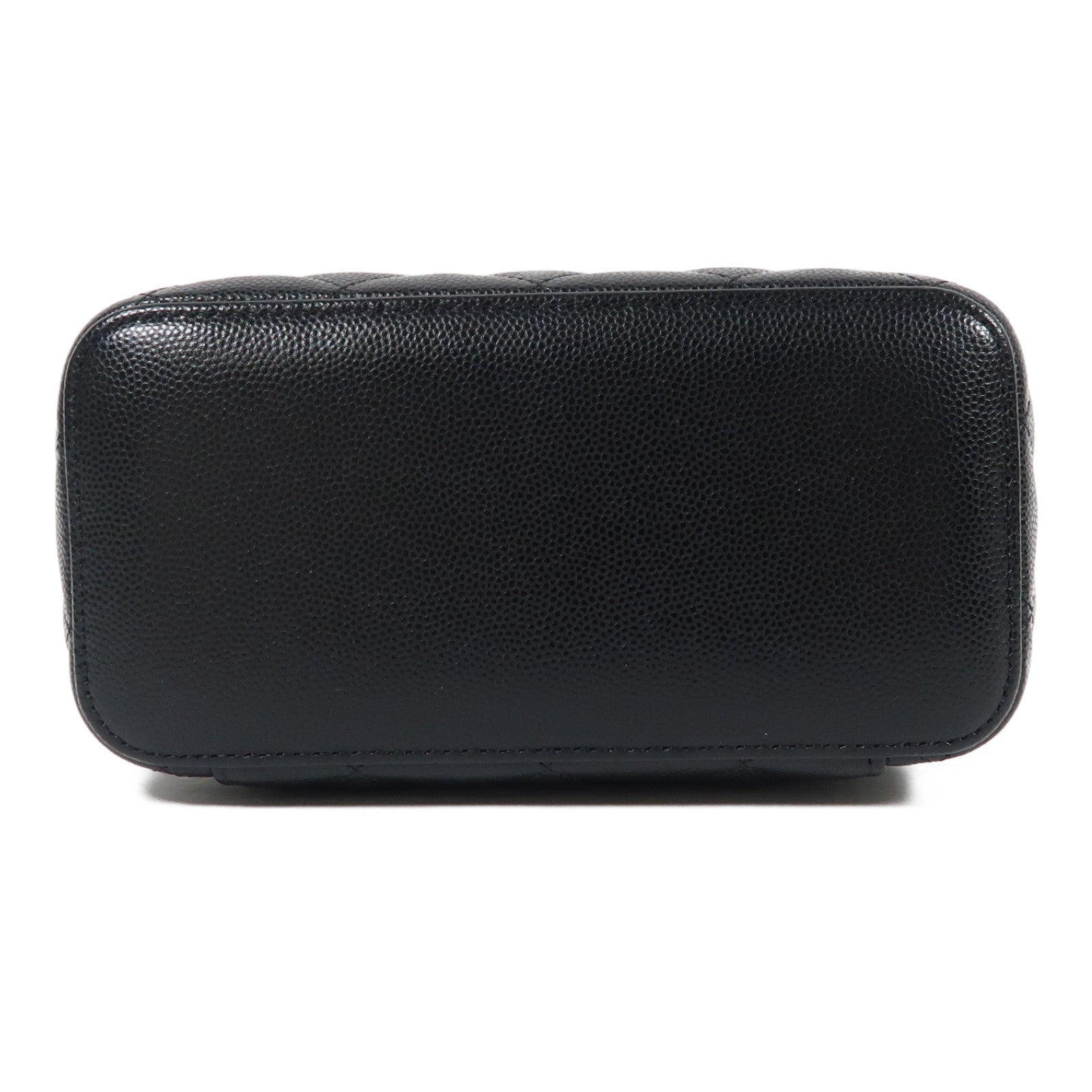 CHANEL 牛皮皮革Vanity Case金扣鏈帶肩背袋黑色
