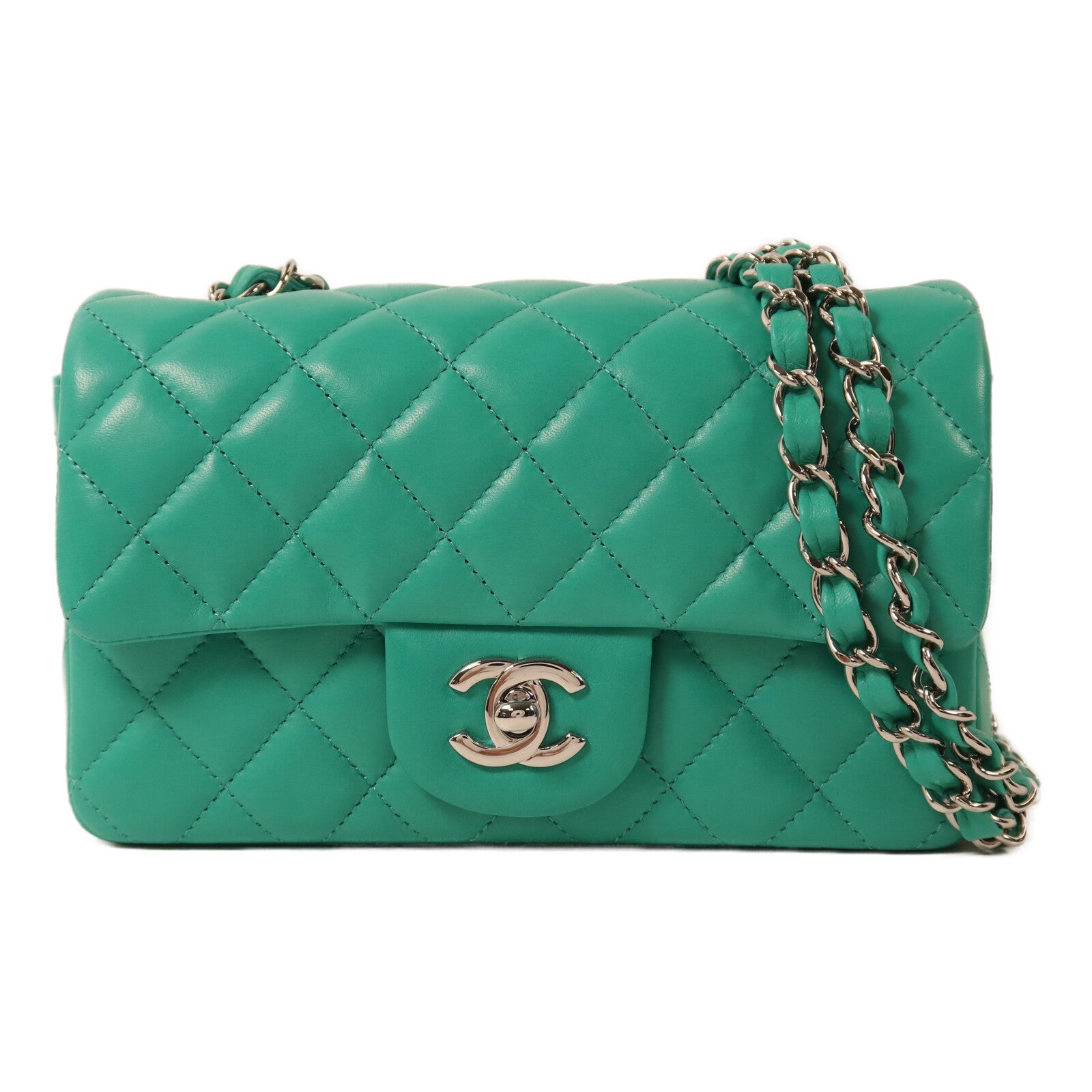 CHANEL 羊皮皮革Mini Classic 20鏈帶肩背袋