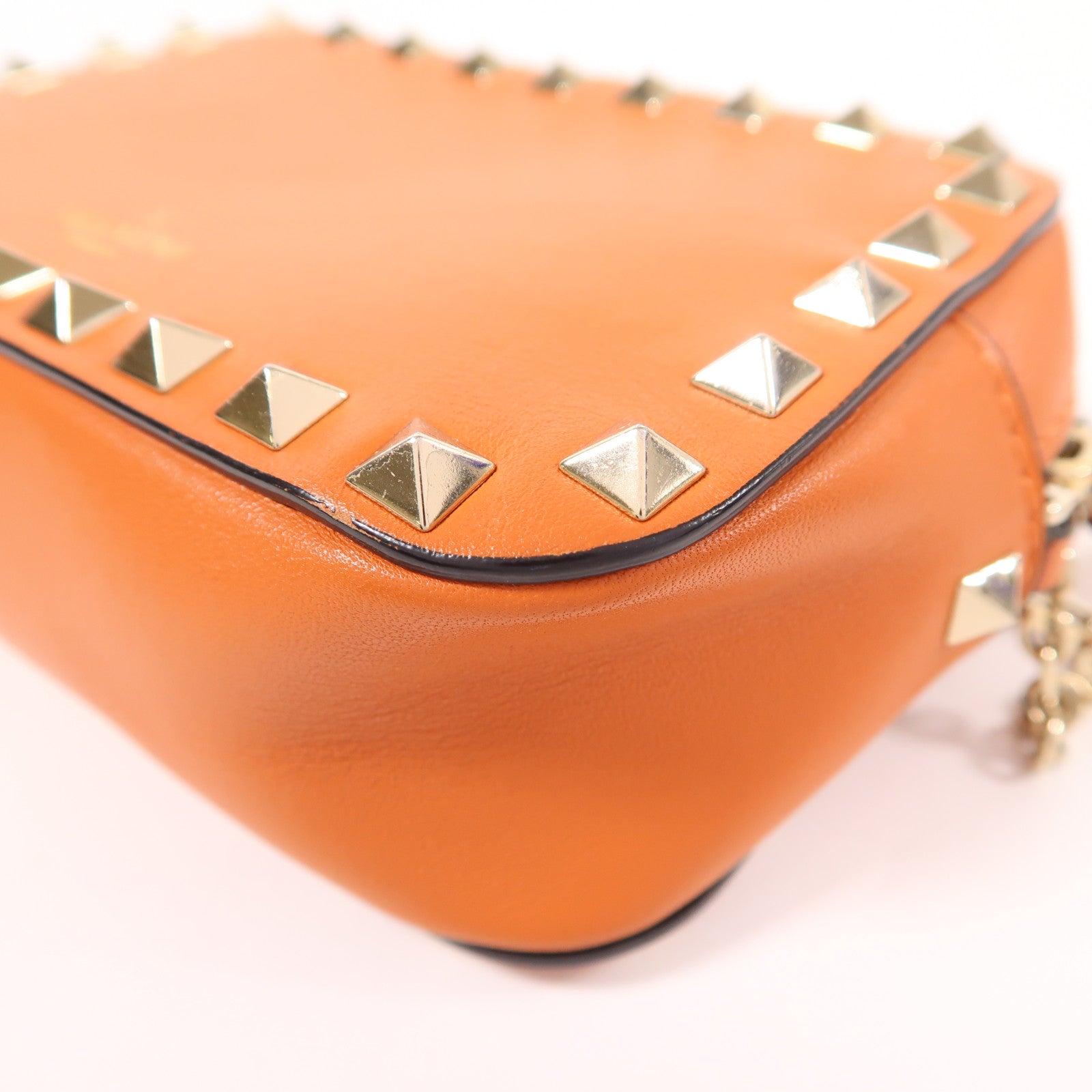 Valentino 【激減優惠】牛皮皮革Chain Shoulder金扣鏈帶肩背袋