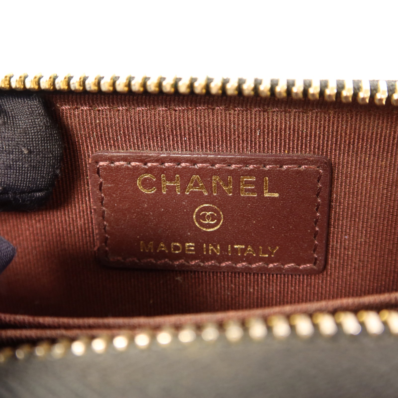 CHANEL 牛皮皮革Card Case銀扣卡片套