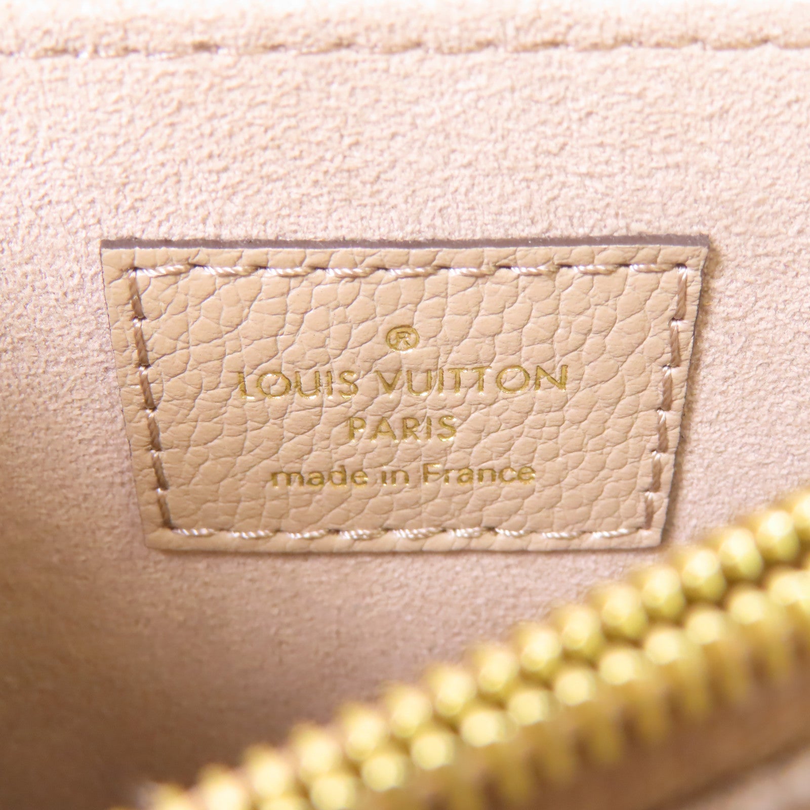 LOUIS VUITTON Monogram Empreinte Madeleine MM金扣手挽肩背兩用袋淺褐色