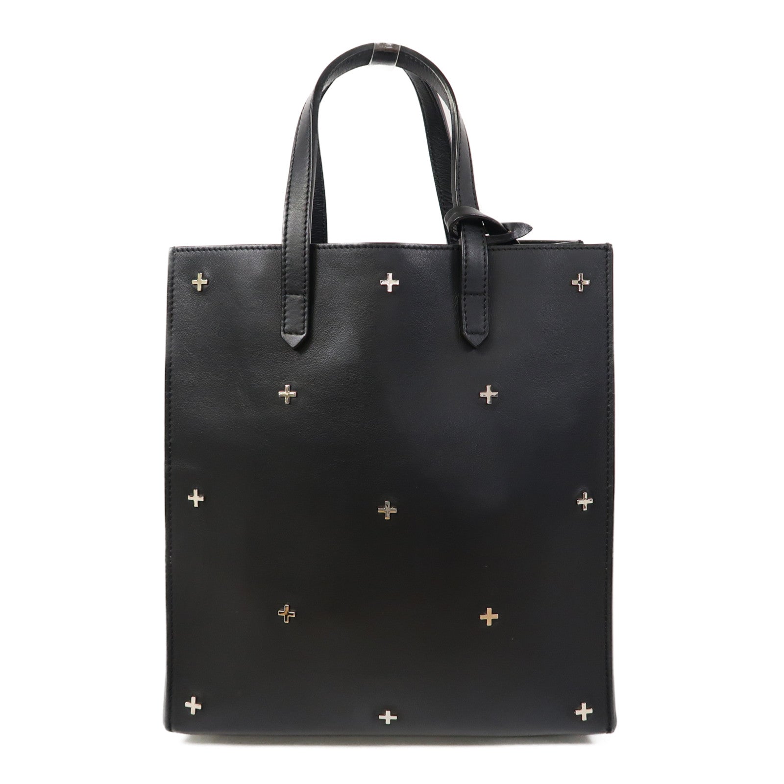 GIVENCHY 牛皮皮革2 Way Shoulder銀扣手挽肩背兩用袋黑色