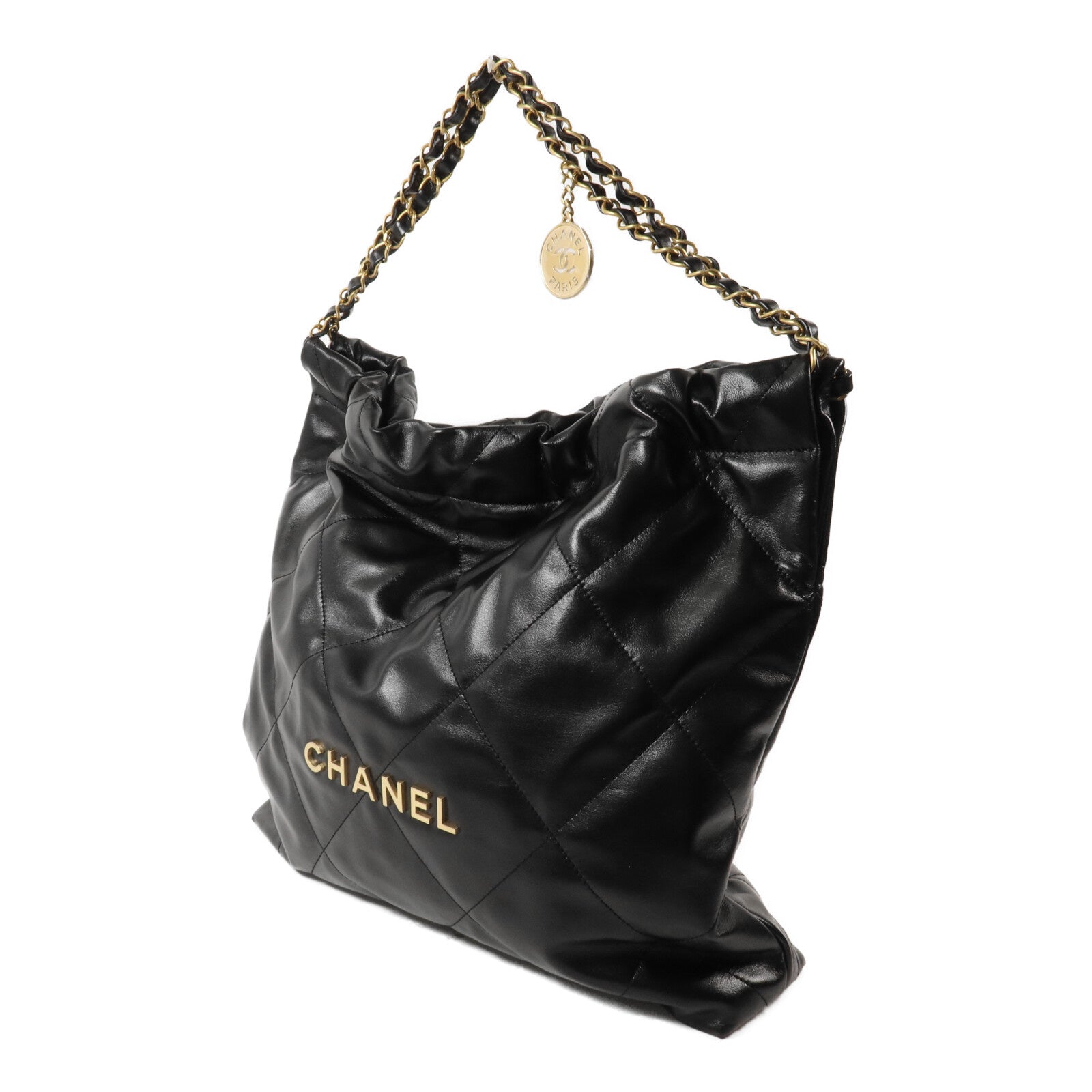 CHANEL 牛皮皮革C22 Medium鏈帶肩背袋