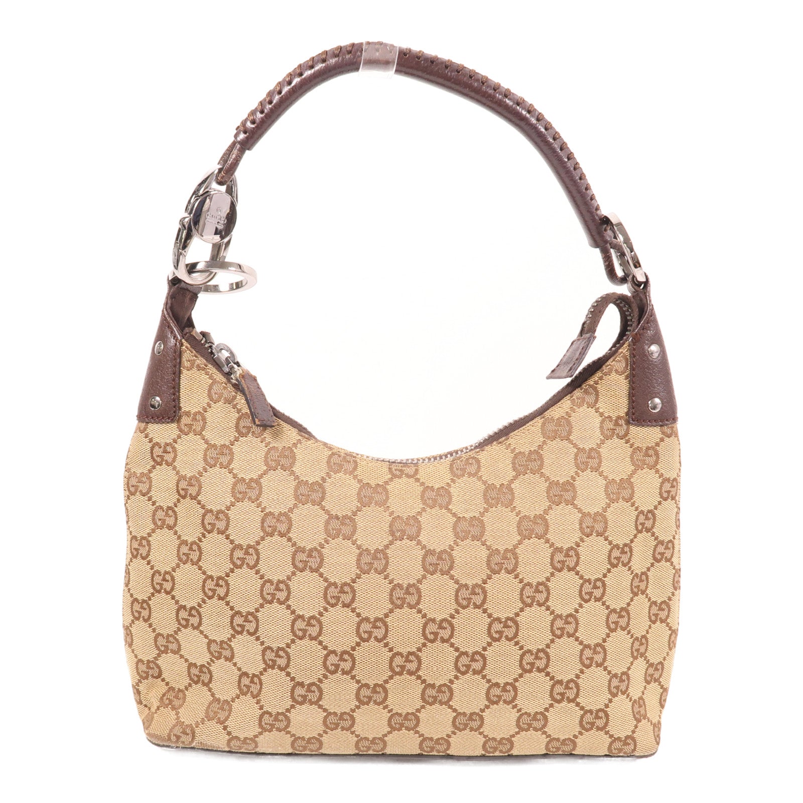 GUCCI 帆布Tote Bag銀扣手挽袋