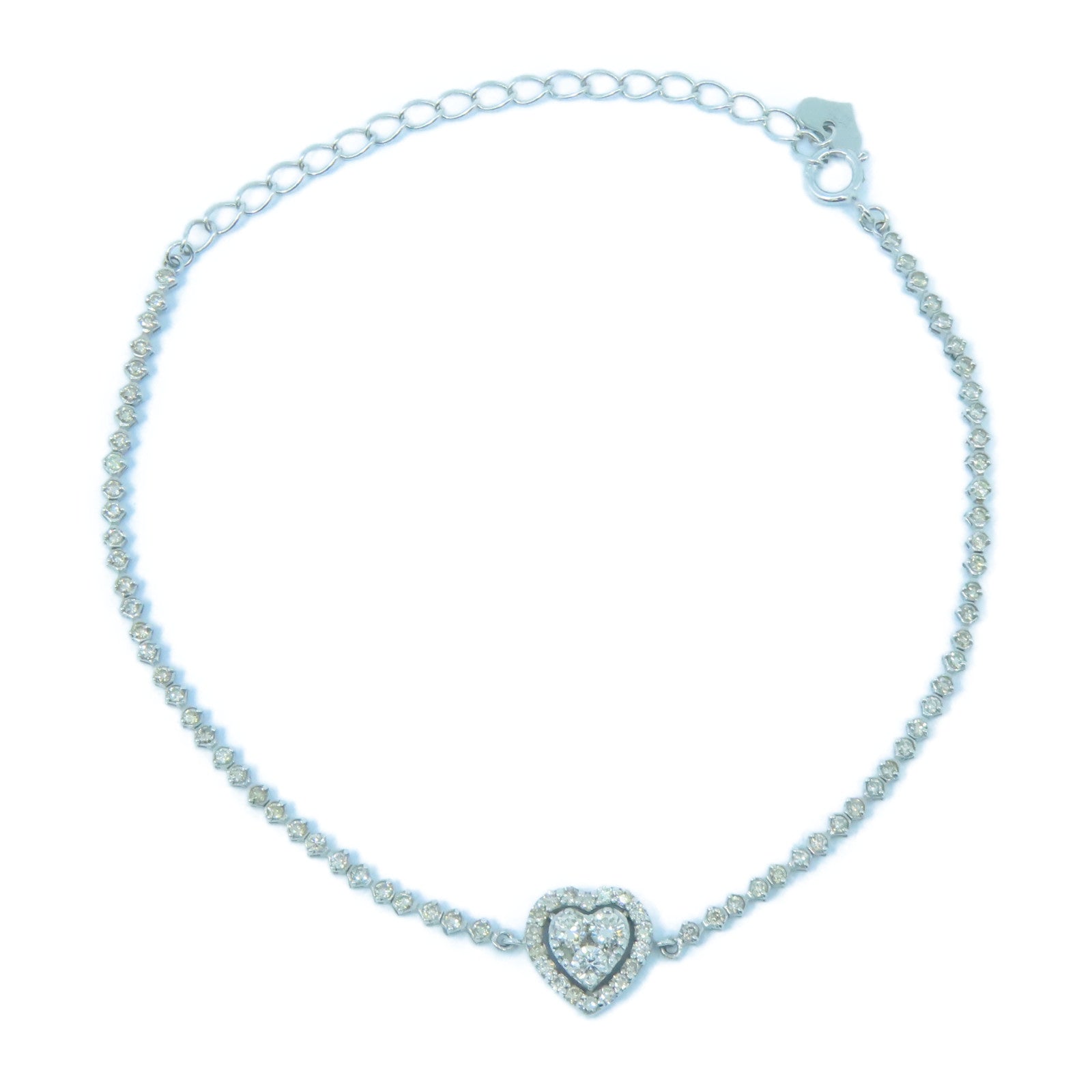 JEWELRY **【激減優惠】18K白金Bracelet0.73ct鑽石手鏈銀色