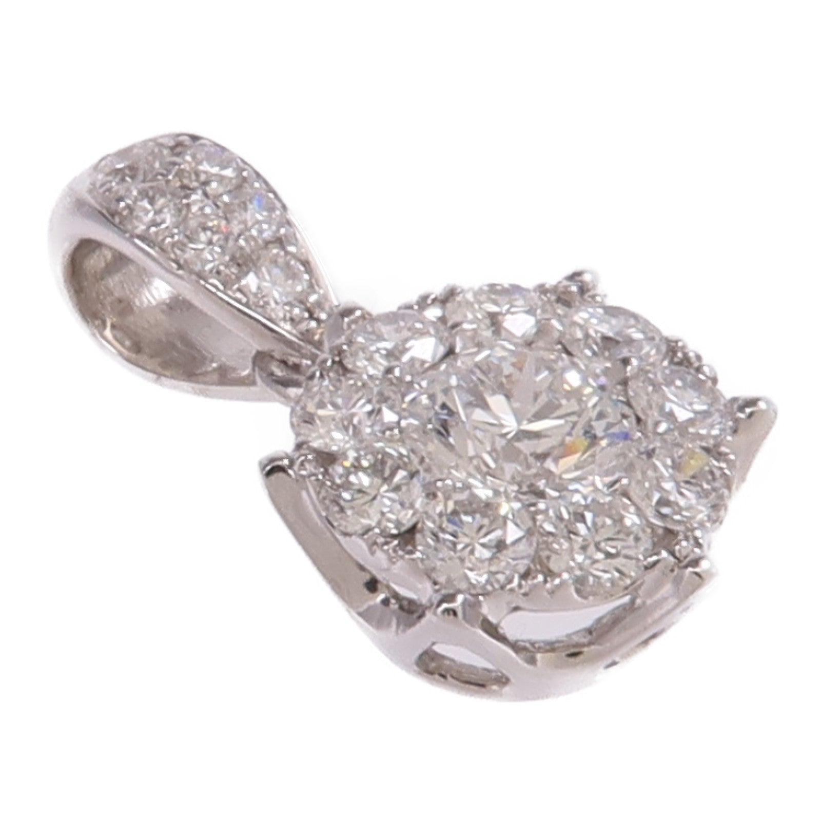 JEWELRY 18K白金Diamond Pendant Top鑽石吊墜