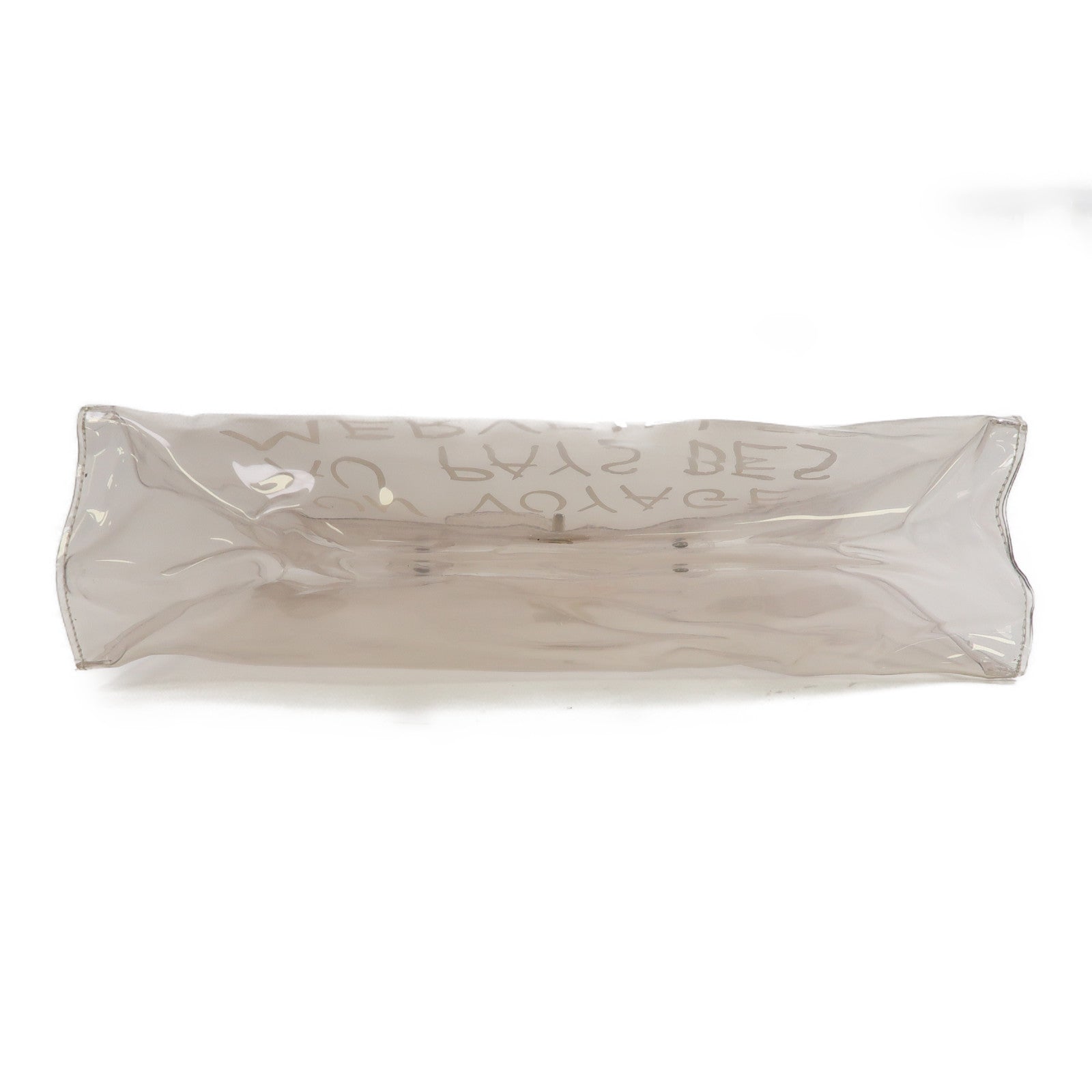 HERMES PVC Vinyl Kelly金扣手挽袋透明