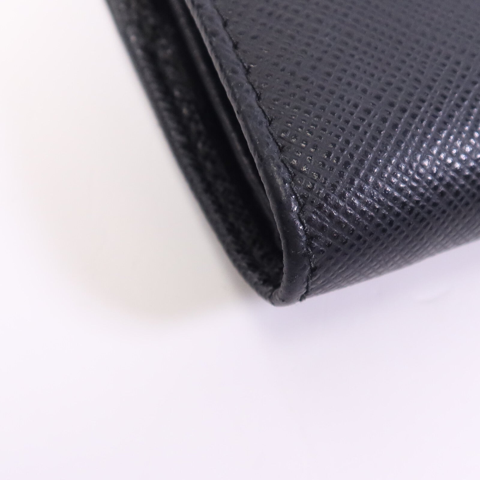 PRADA 牛皮皮革Saffiano Wallet金扣錢包