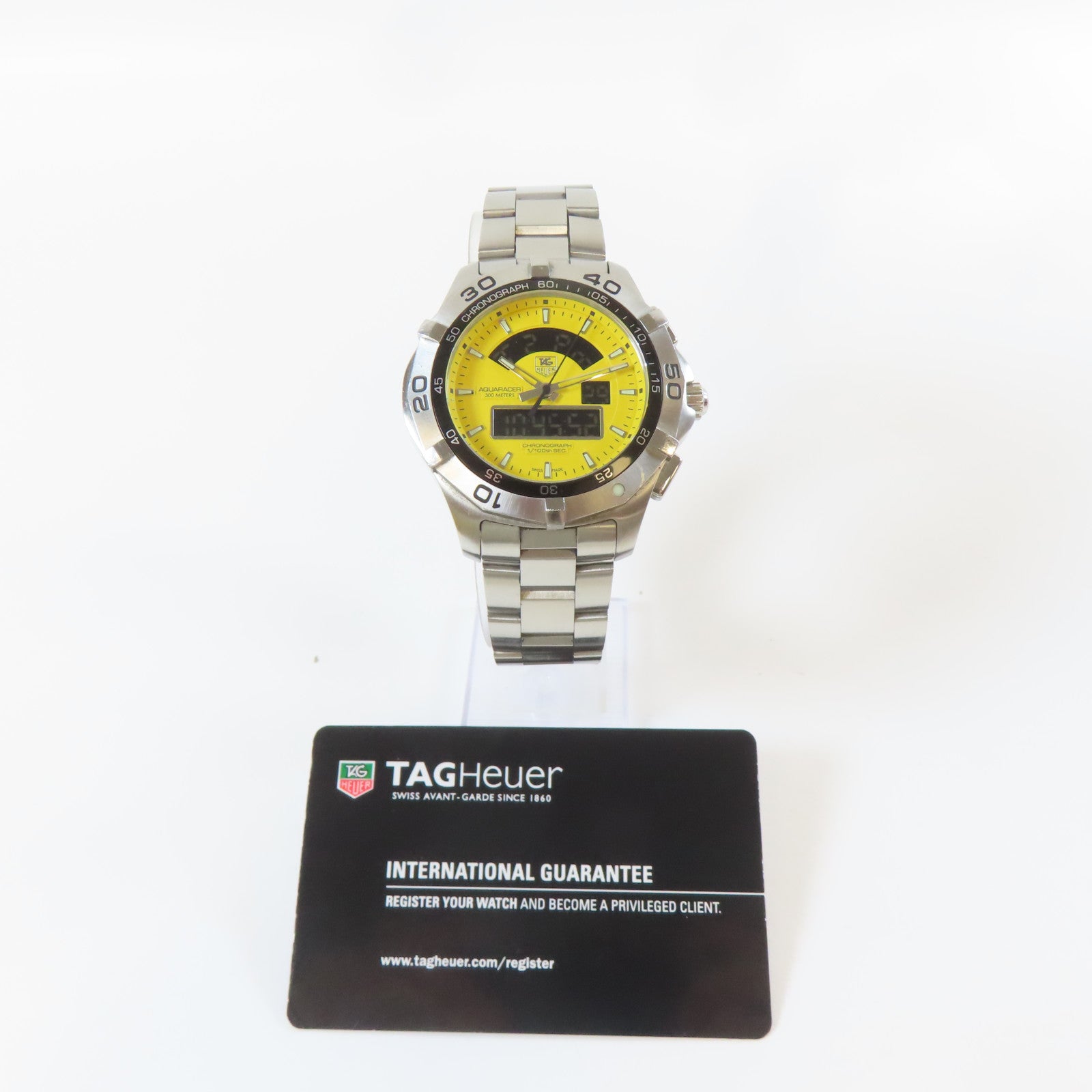 TAG HEUER Aquaracer不鏽鋼手錶黃色