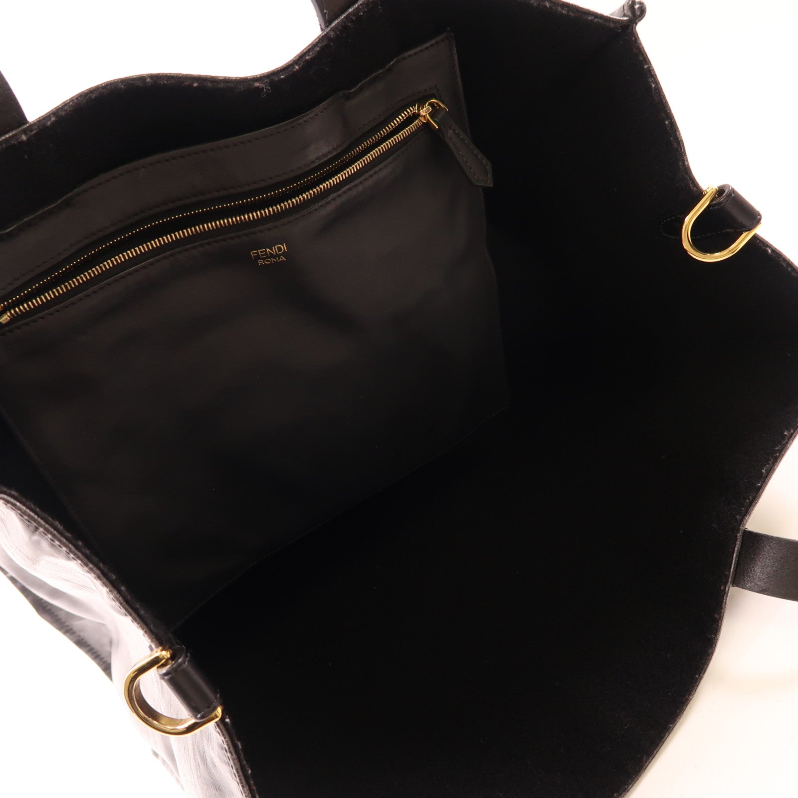 FENDI 塗層帆布Tote Bag金扣手挽袋