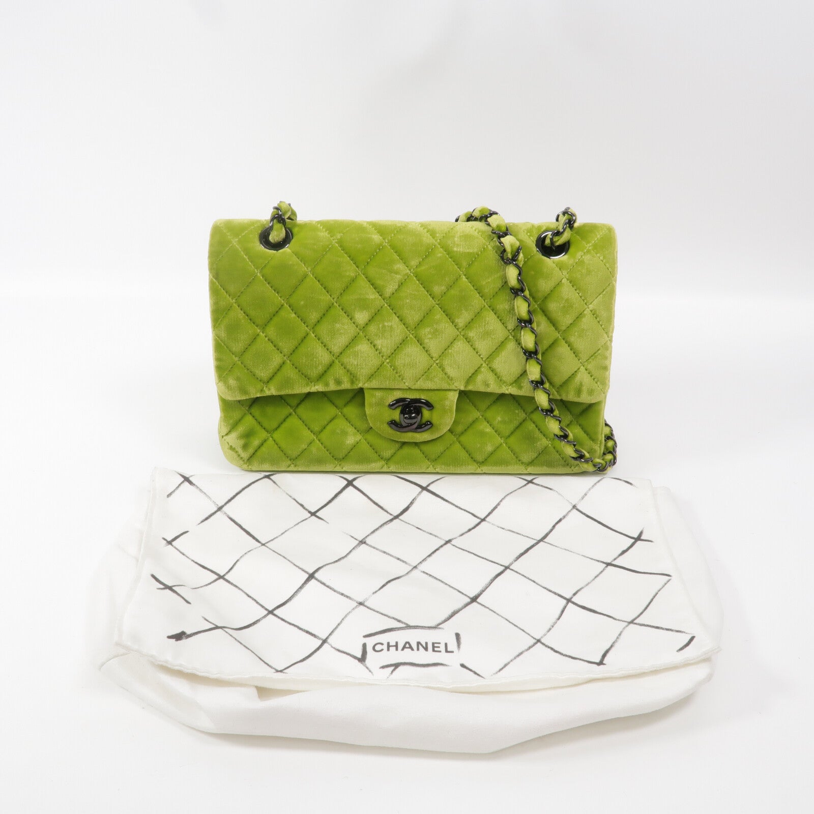 CHANEL 天鵝絨Classic 25鏈帶肩背袋