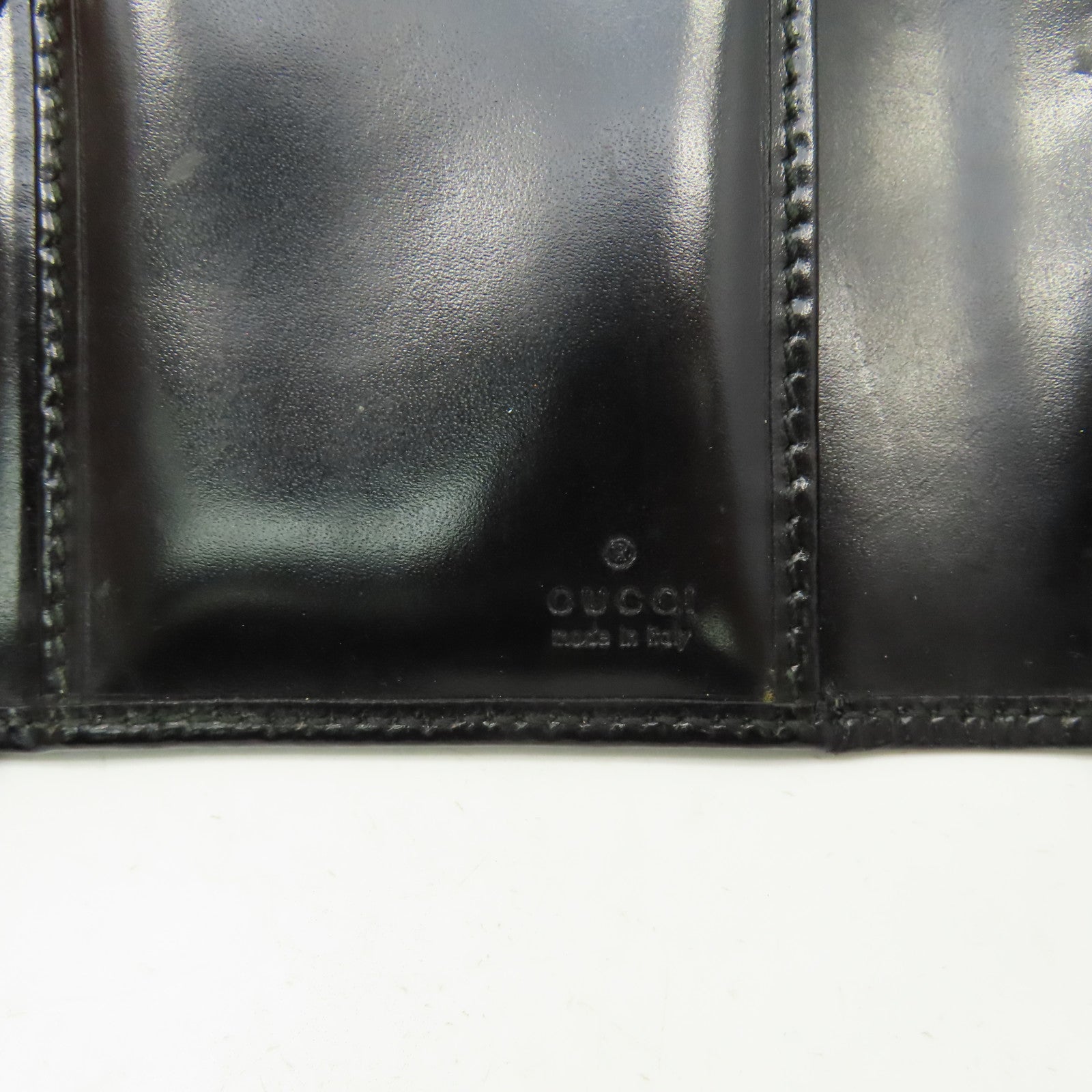 GUCCI 【激減優惠】漆皮皮革Long Wallet長錢包黑色