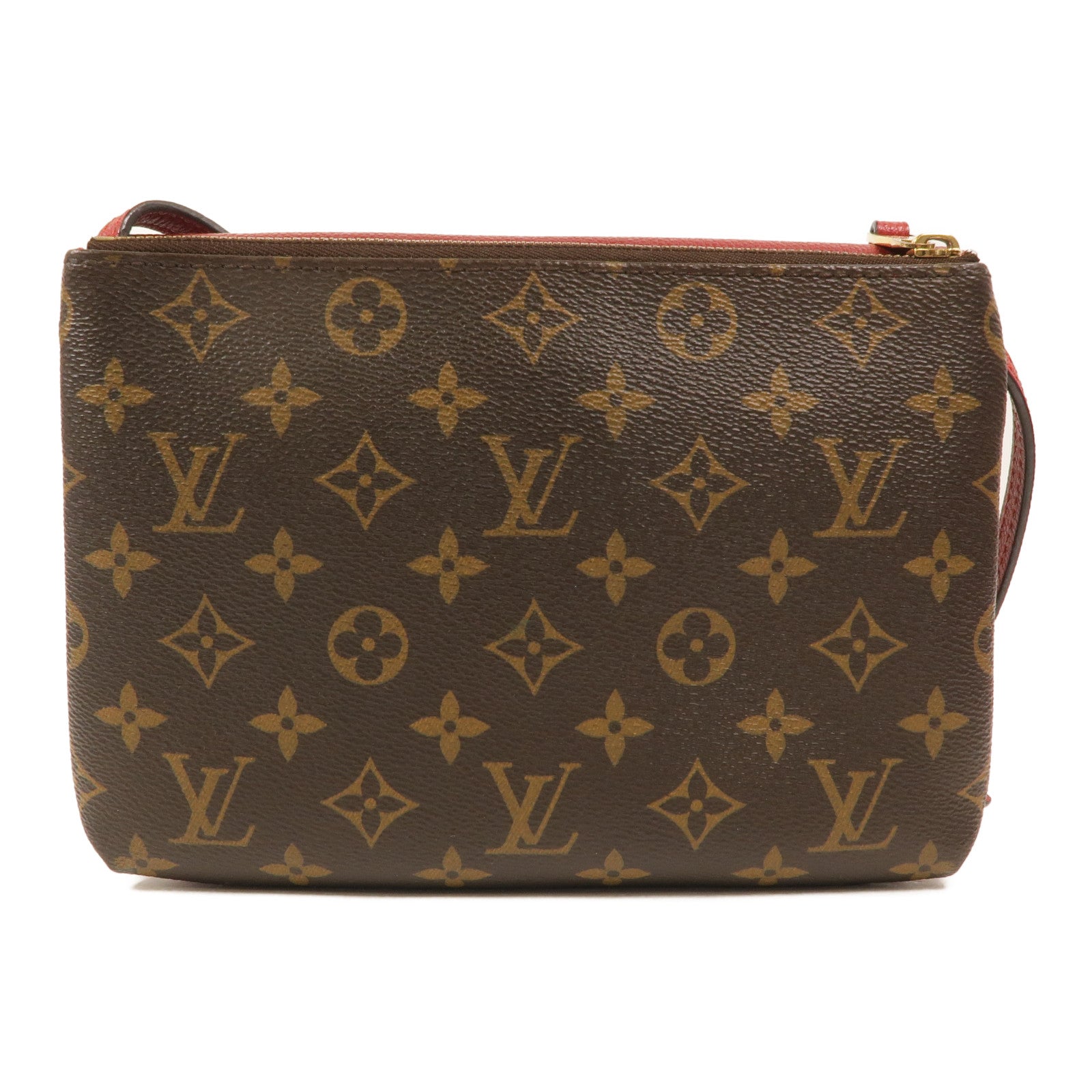 LOUIS VUITTON Monogram/牛皮皮革Twice肩背袋