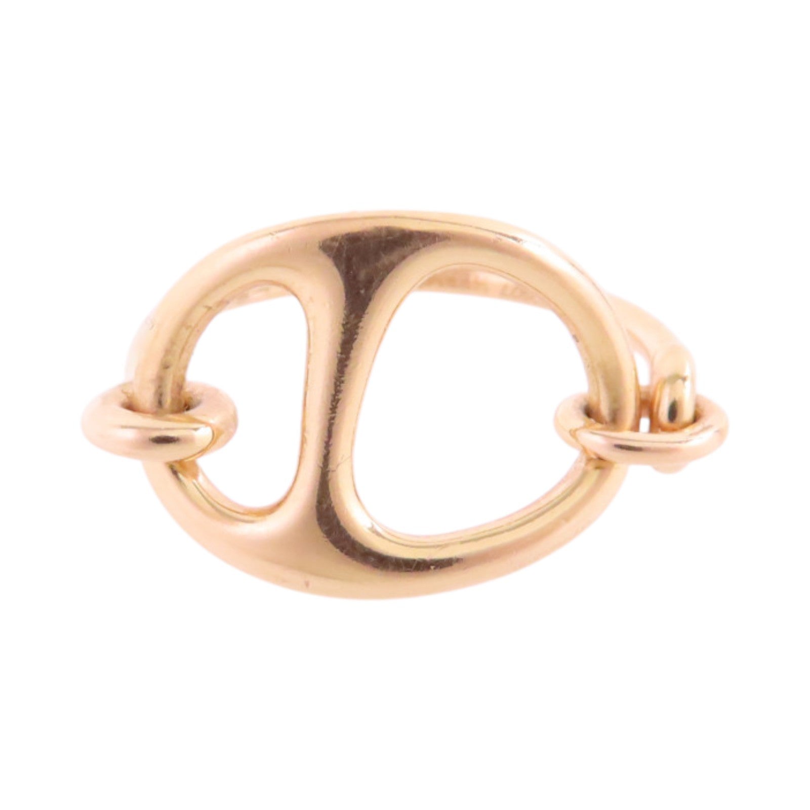 HERMES 18K玫瑰金Chaibe D'ancre Gold Ring戒指#52/US#5.75