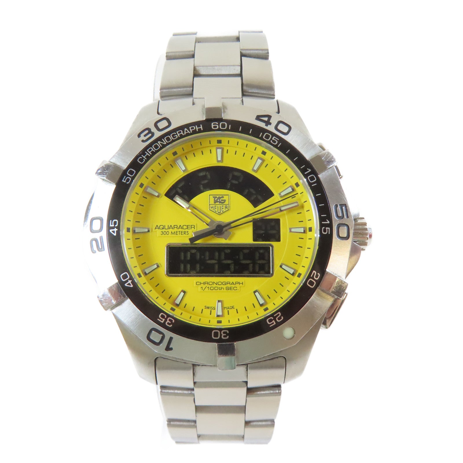TAG HEUER Aquaracer不鏽鋼手錶黃色