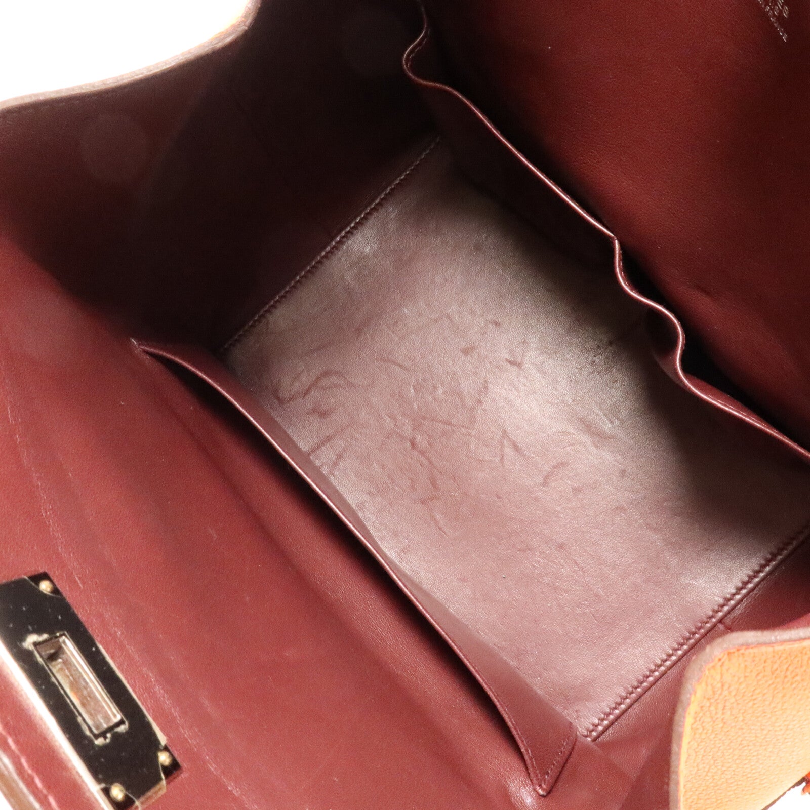 HERMES Evercolor皮革Tool Box 20手挽肩背兩用袋Orange Poppy