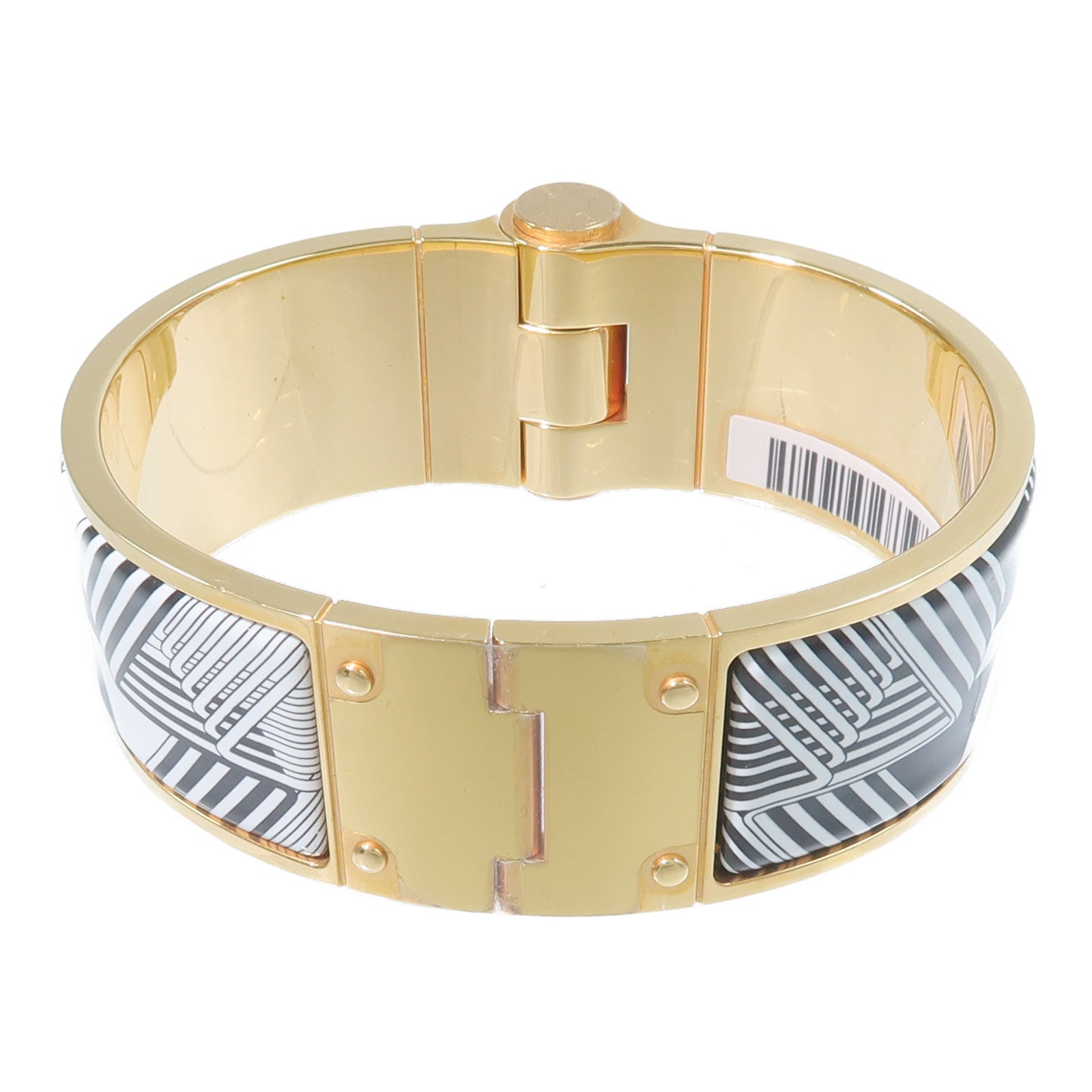 HERMES 金屬/琺瑯Charniere Wide Bangle手鐲