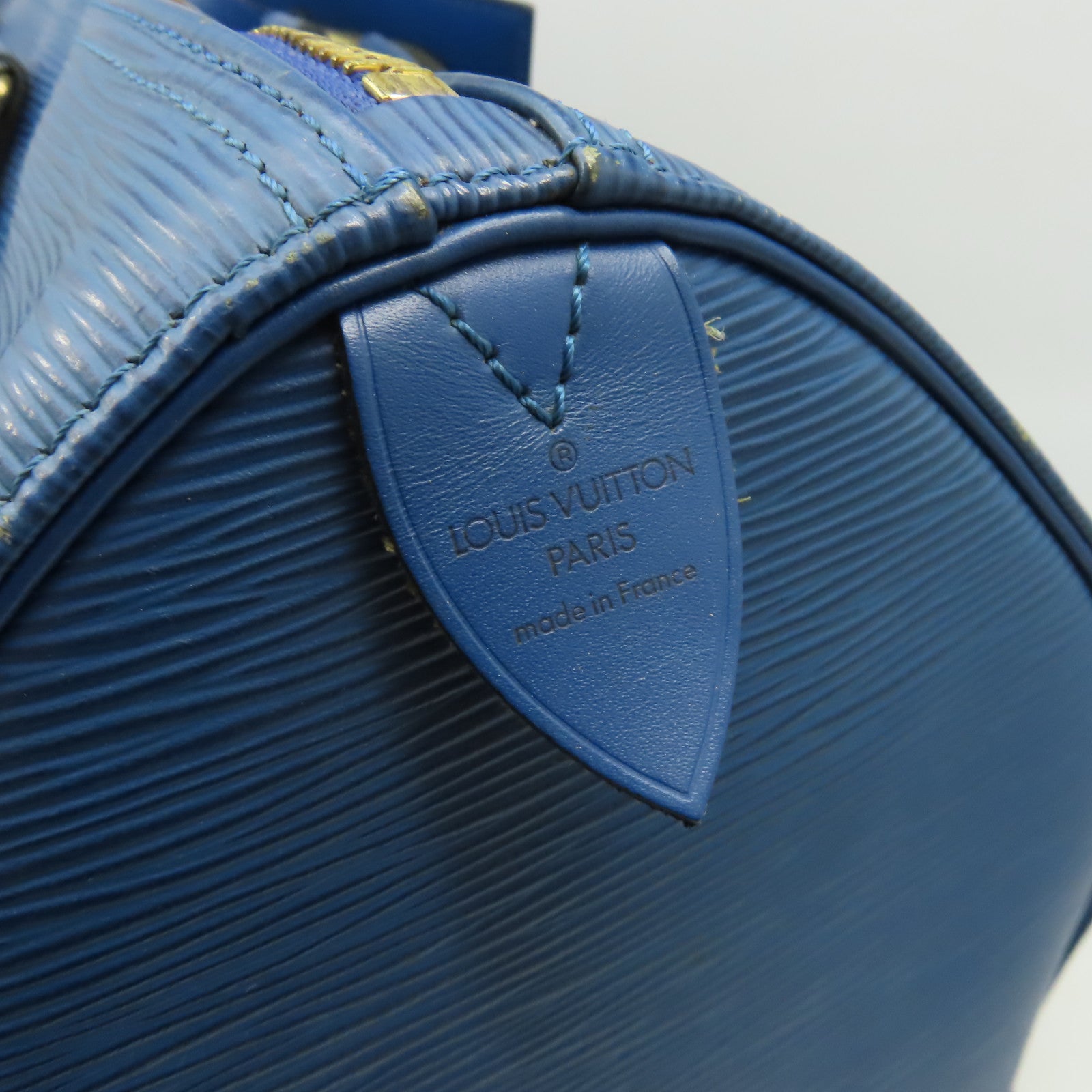LOUIS VUITTON 【激減優惠】Epi Keepall 45金扣波士頓包藍色
