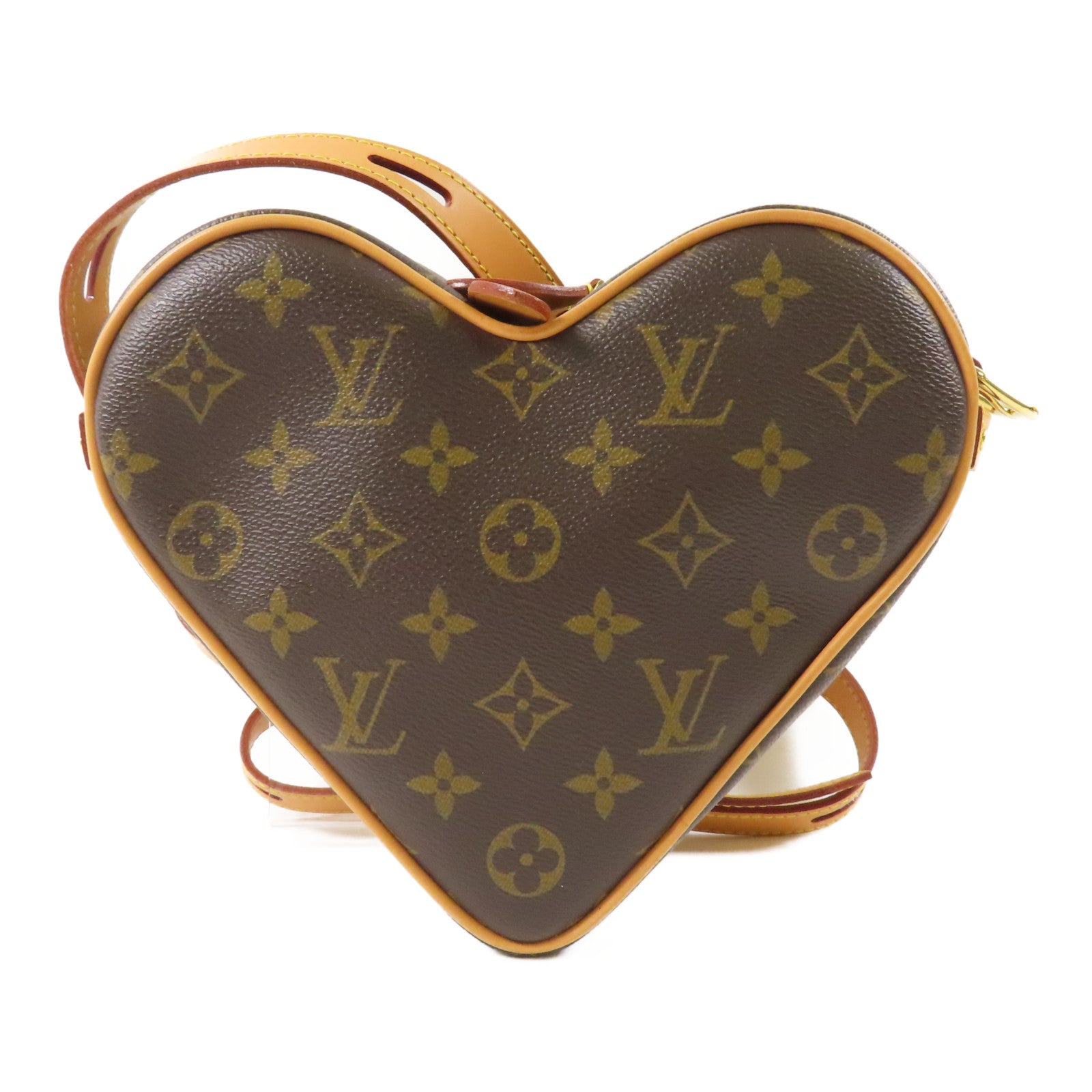 LOUIS VUITTON 【激減優惠】Monogram Game On Coeur金扣肩背袋棕色