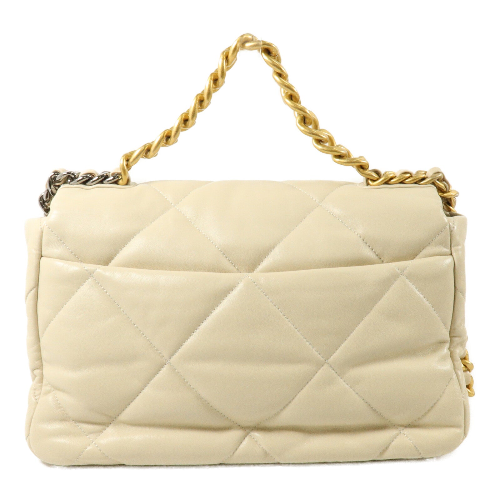 CHANEL 牛皮皮革Chanel 19 Medium鏈帶肩背袋