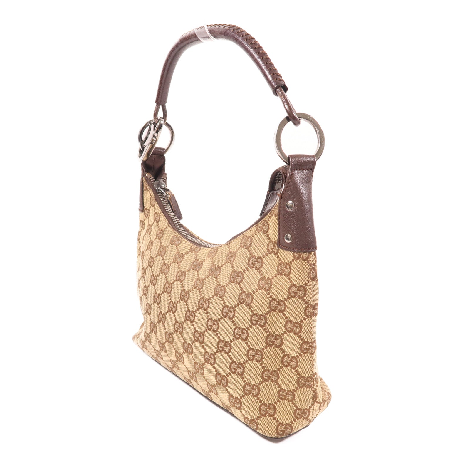 GUCCI 帆布Tote Bag銀扣手挽袋