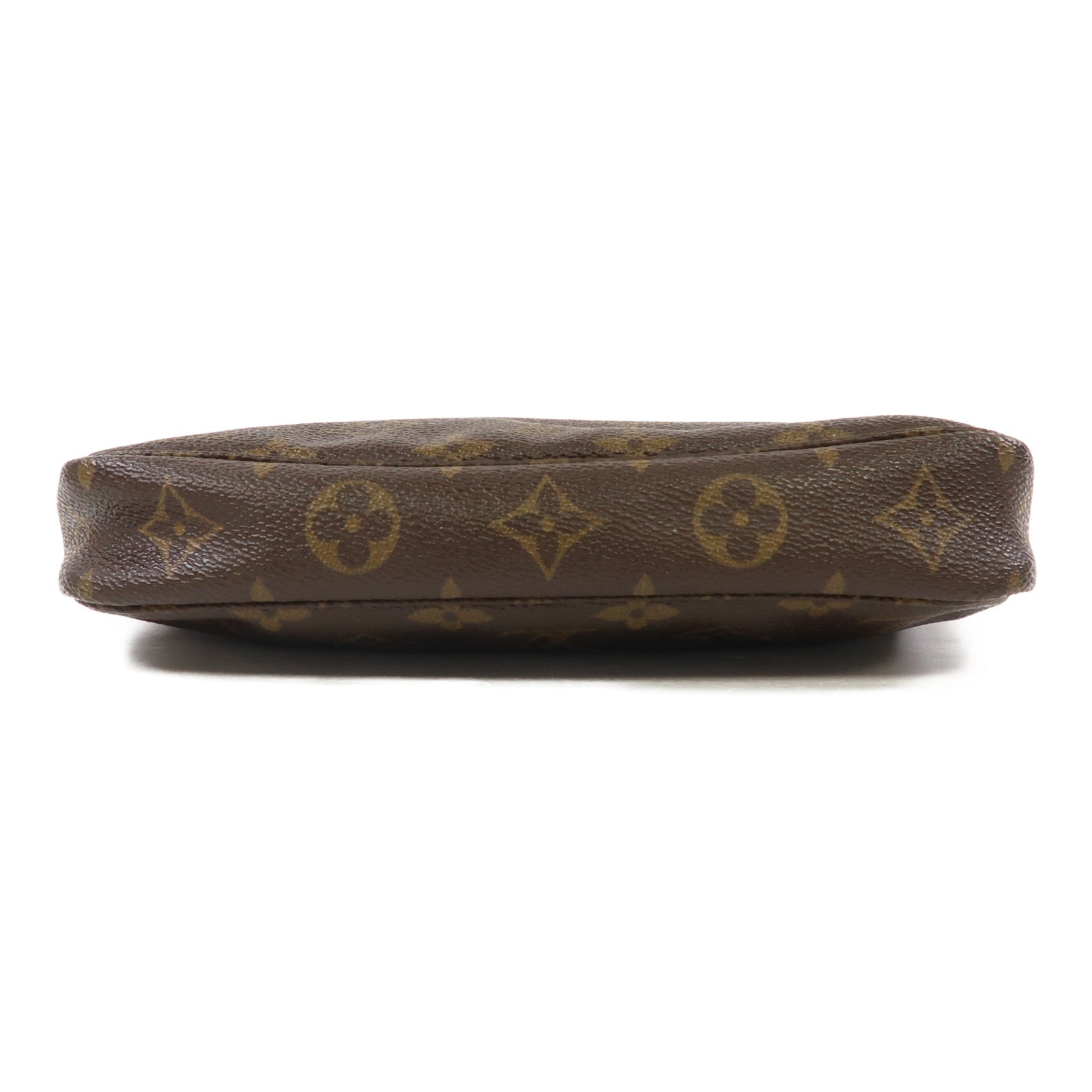LOUIS VUITTON 塗層帆布Pochette Accessories金扣肩背袋啡色