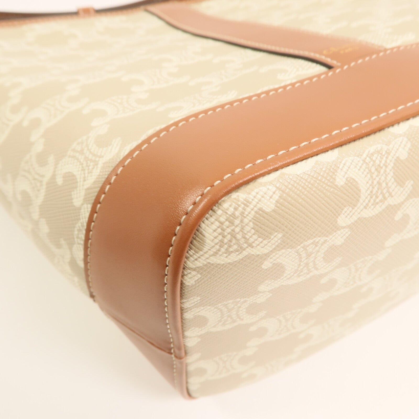 CELINE 塗層帆布Small Bucket金扣肩背袋